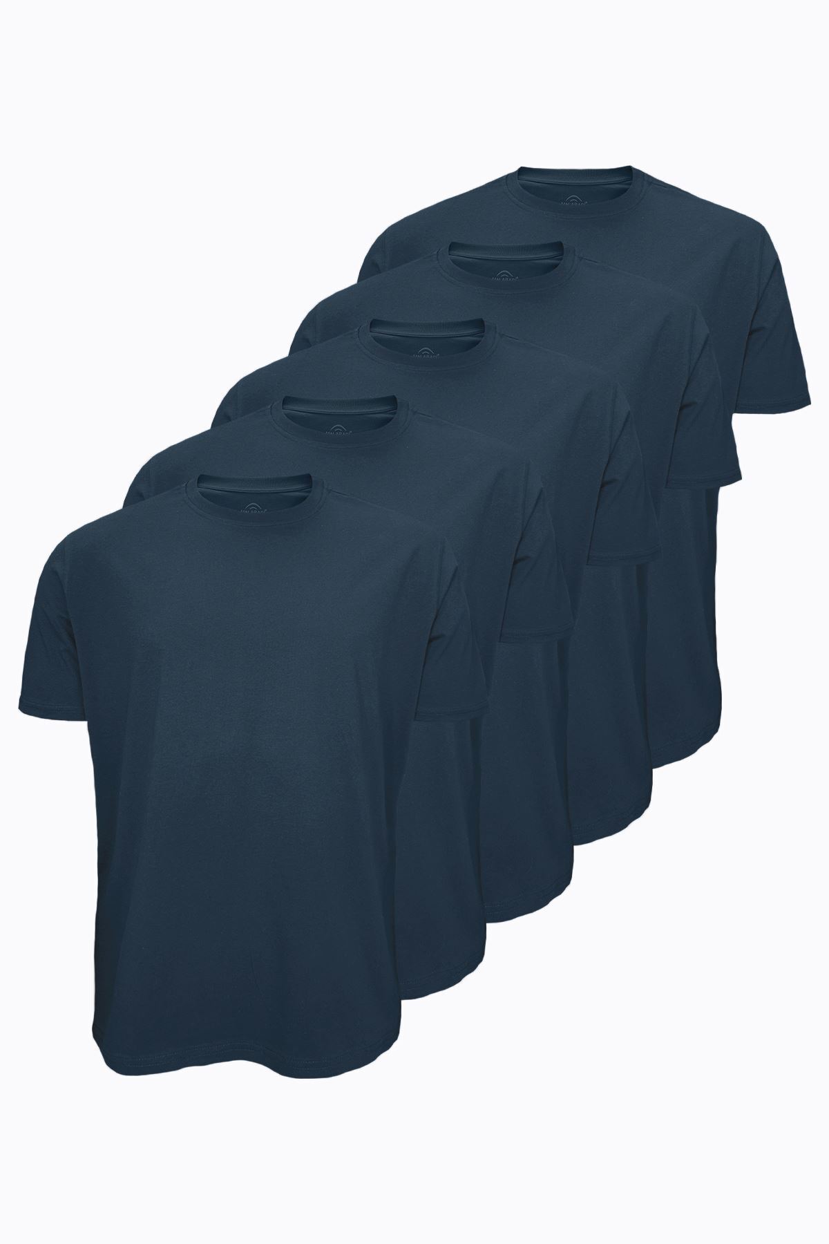 Malabadi 5 li Paket Füme Erkek Tişört Loose Fit / %100 Pamuk Bol Rahat Kesim 5M6040 - 1