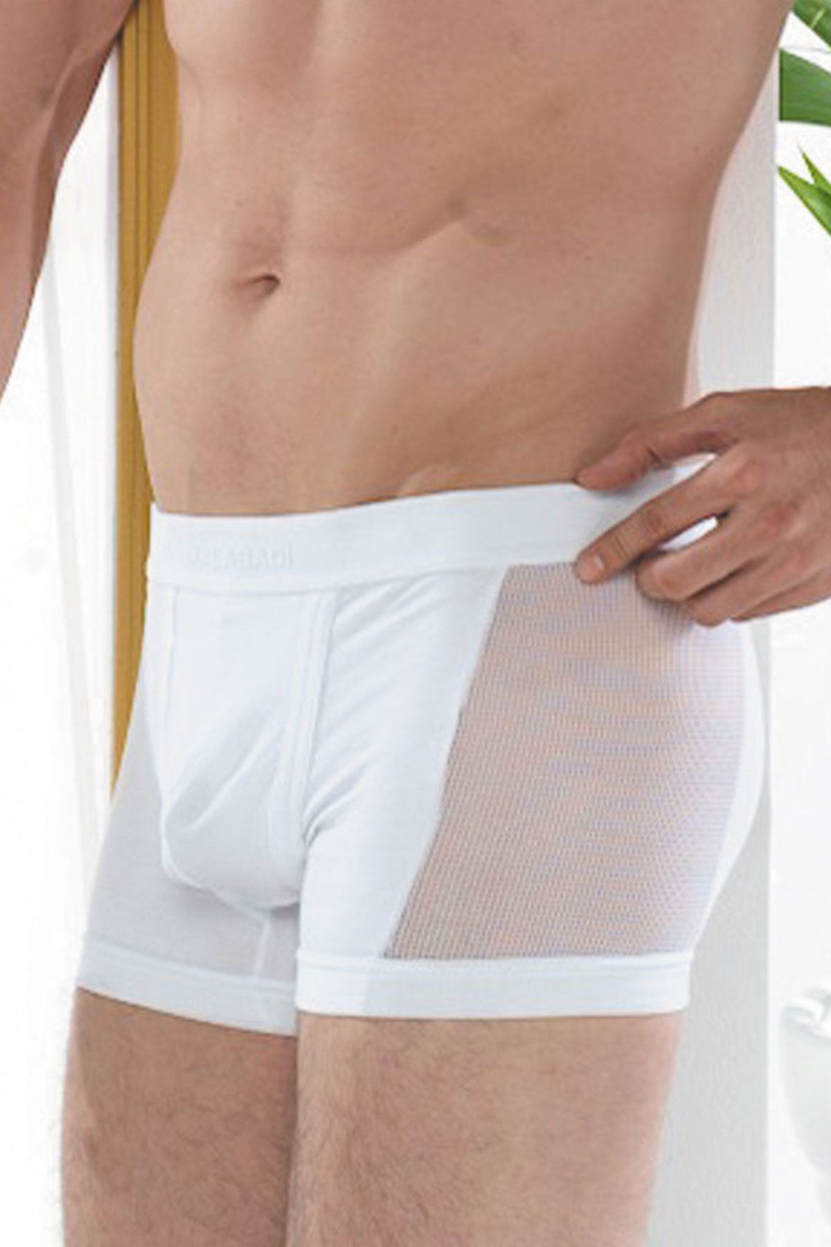 Malabadi Beyaz Erkek Fileli Modal Boxer 021 