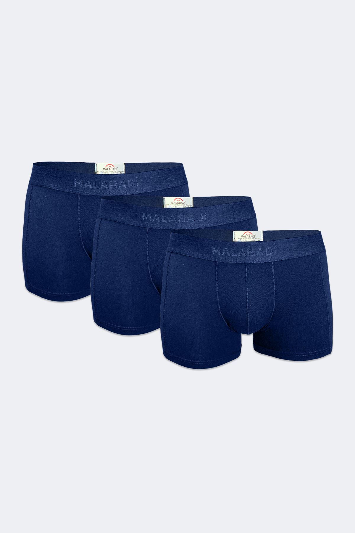 Malabadi Erkek 3 Adet Lacivert Modal Kısa Boxer 3M022 - 1