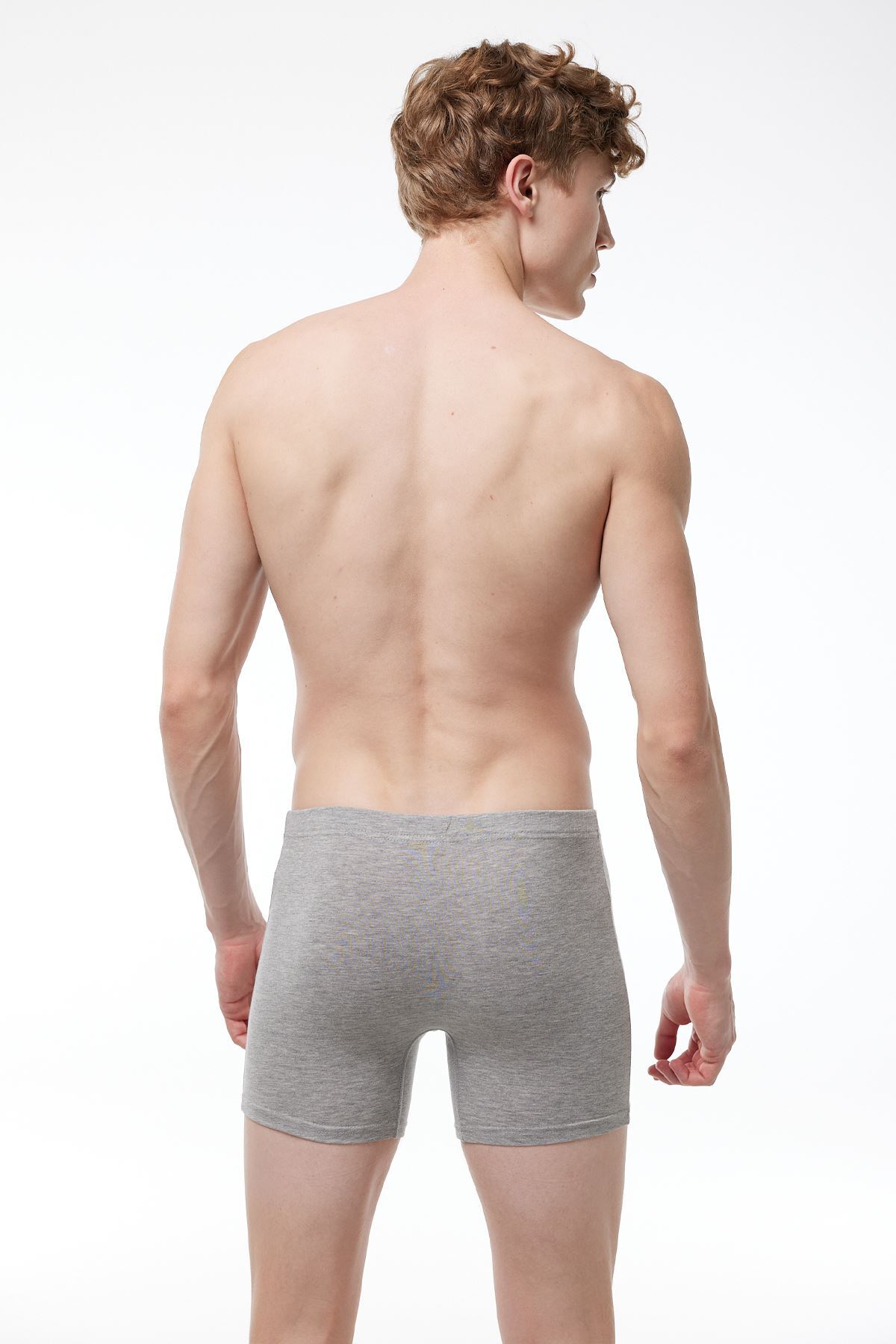 Malabadi Erkek 3 lü Gri Premium Collection Modal Uzun Boxer 3M250 - 3