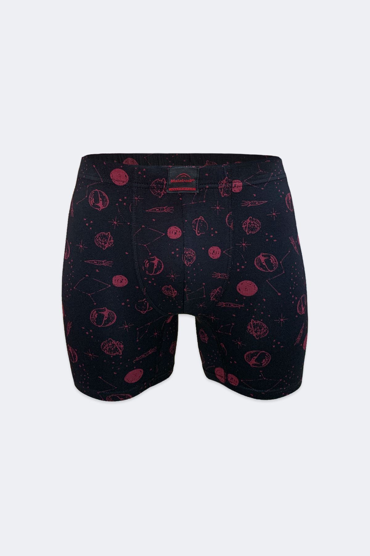 Malabadi Erkek 3 lü Siyah Desenli Premium Collection Modal Uzun Boxer 3M250 - 3