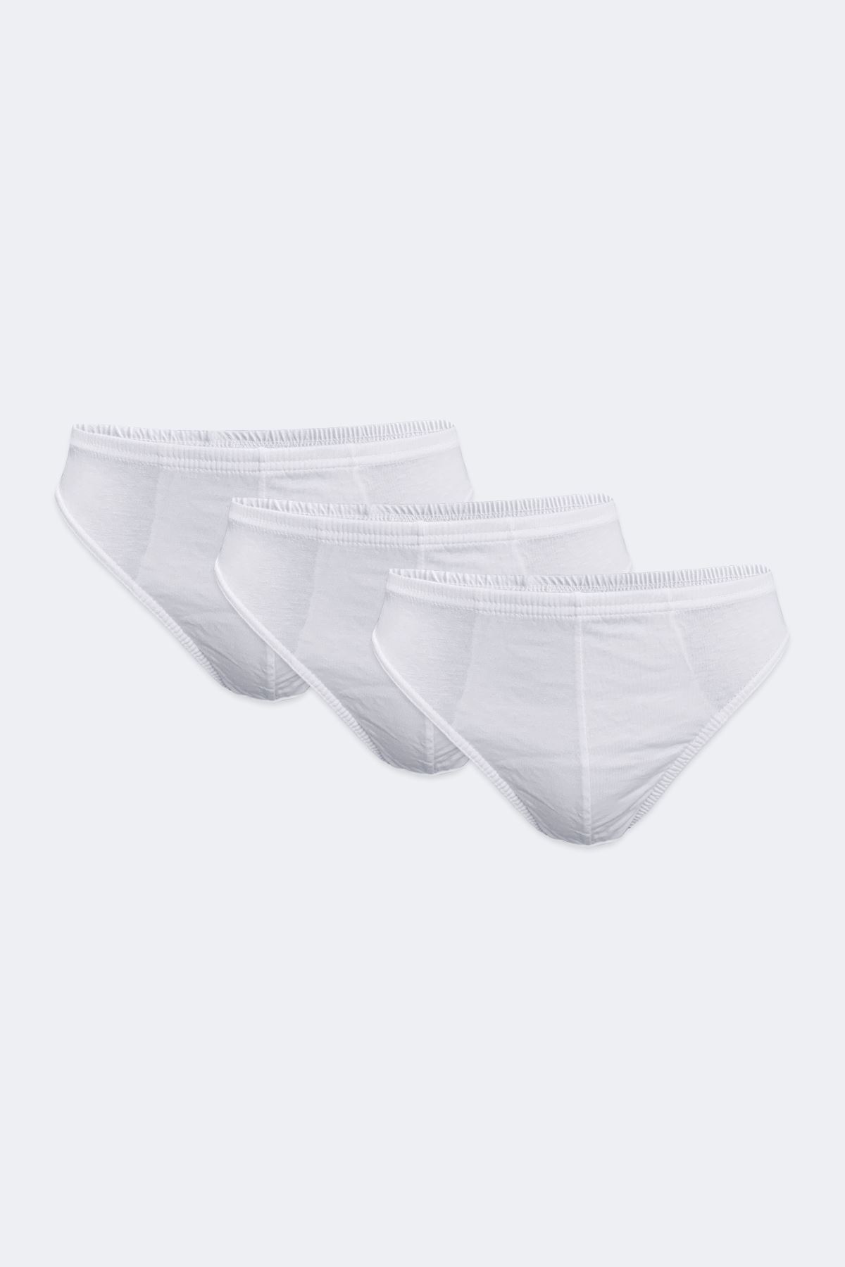 Malabadi Erkek Beyaz 3 lü Modal Düşük Bel Slip Külot 044 - 1