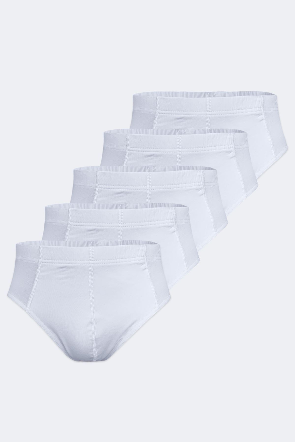 Malabadi Erkek Beyaz 5 li Paket Modal Slip Külot 5M053 