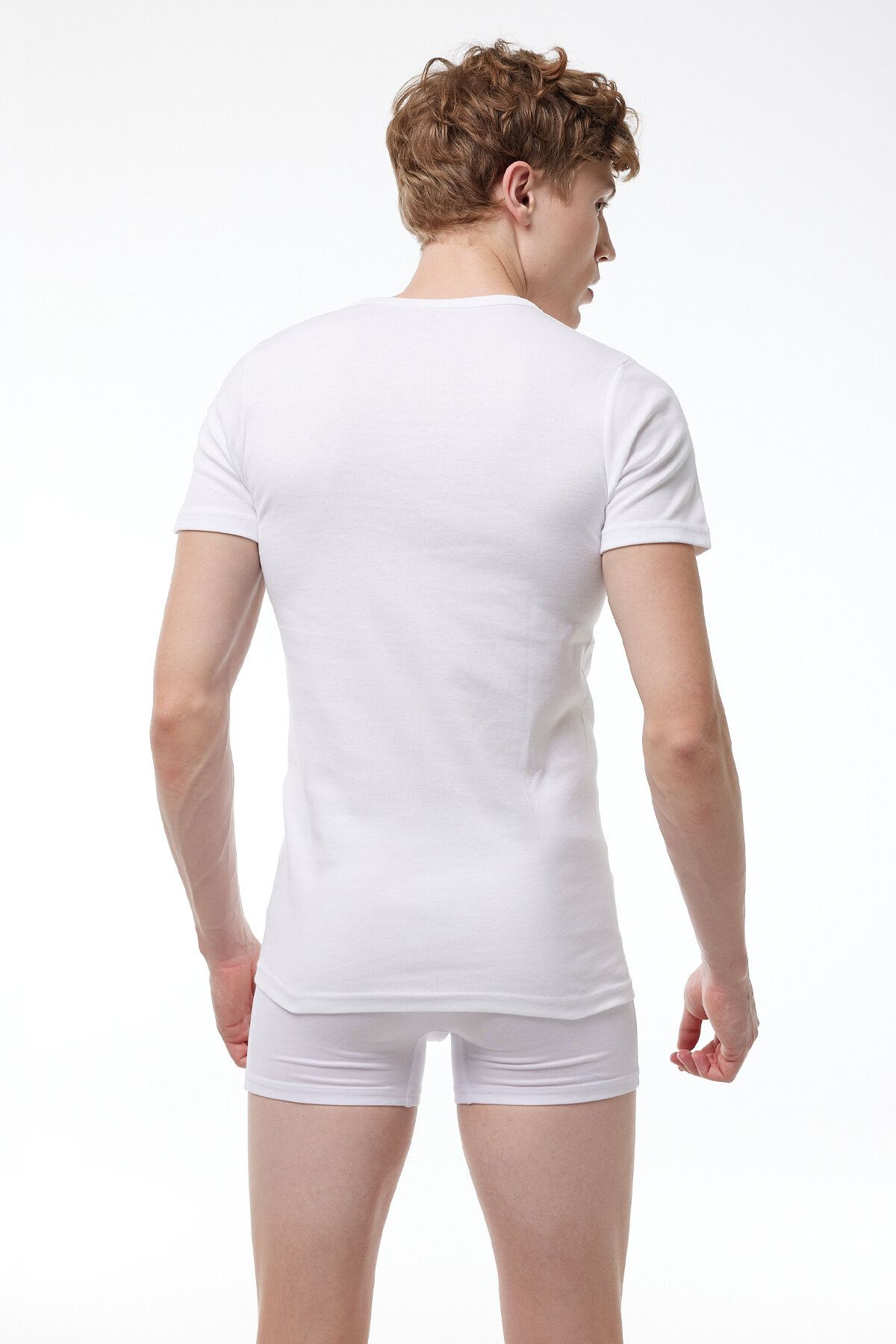 Malabadi Erkek Beyaz 6 Lı Paket %100 Pamuk Geniş Yaka Ribana Fanila 035-E - 3