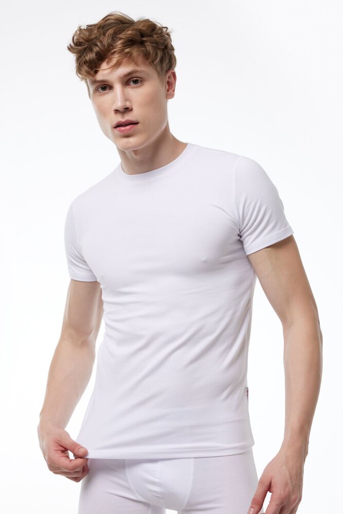 Malabadi Erkek Beyaz Yuvarlak Yaka Kısa Kollu Modal T-shirt Body 030 - Malabadi