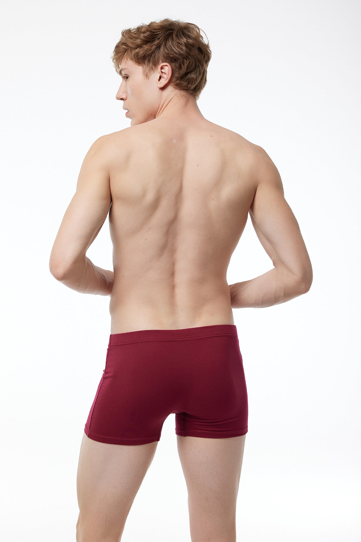 Malabadi Erkek Bordo 5 Li Pamuk Elastan Boxer 5M074 - 4