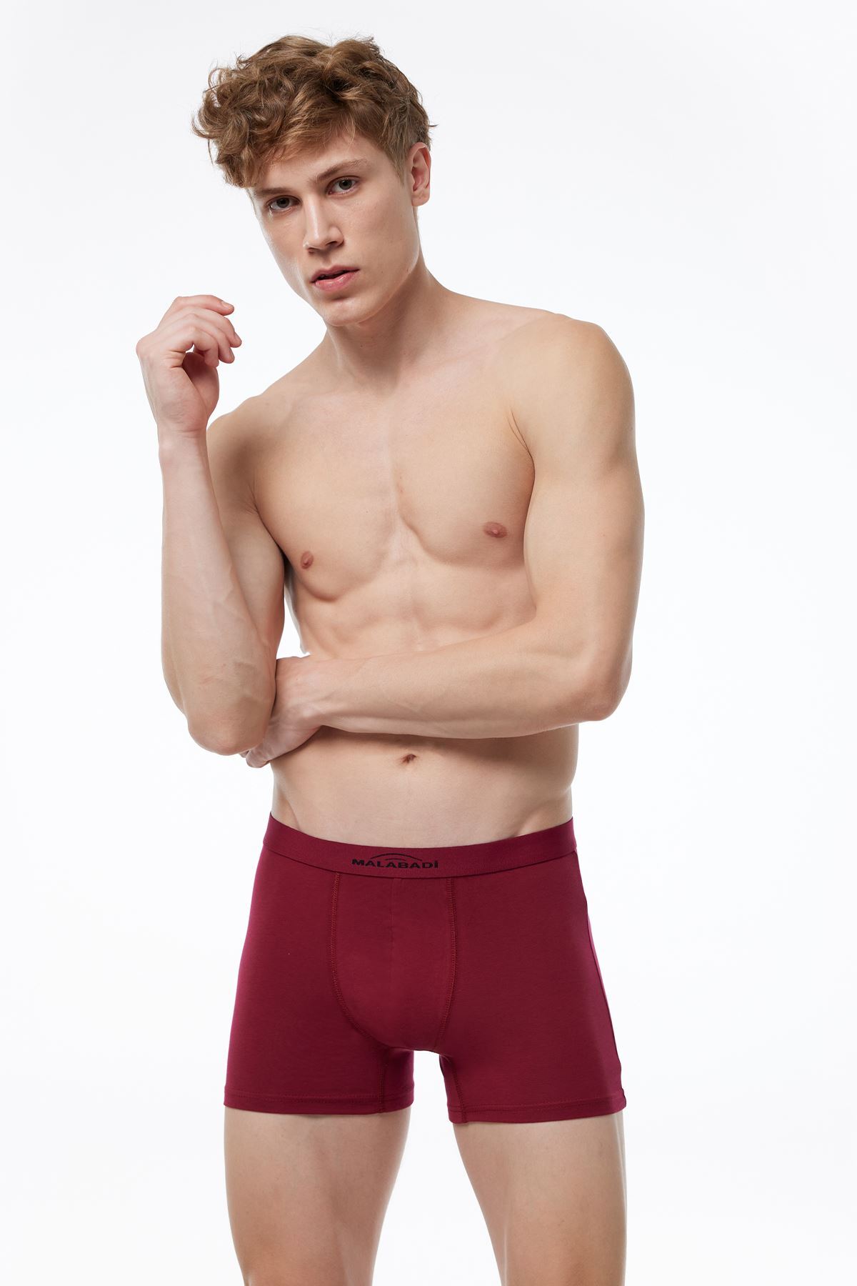 Malabadi Erkek Bordo Pamuk Elastan Boxer 075 