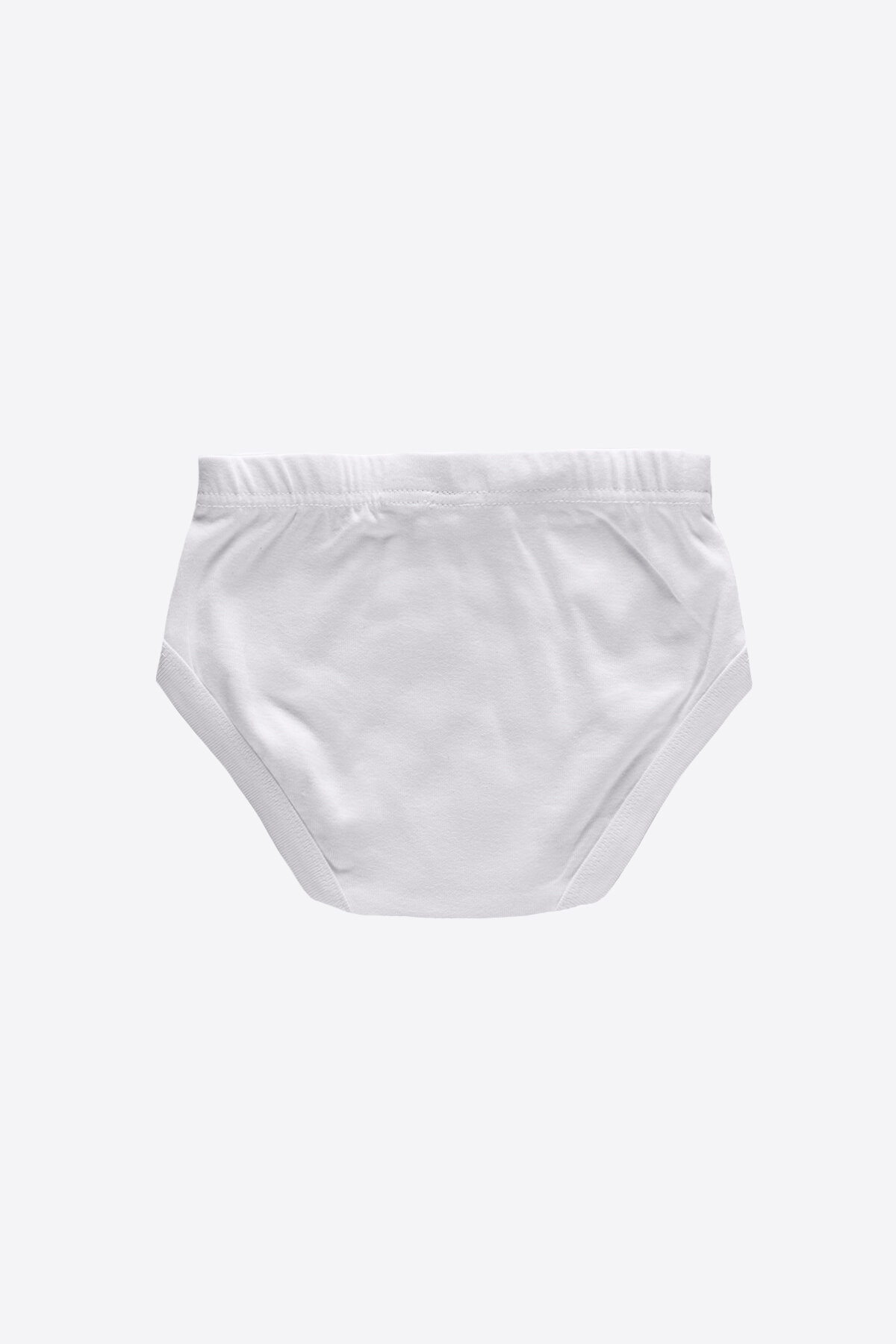 Malabadi Erkek Çocuk Beyaz 12 Li Paket %100 Pamuk Ribana Slip Külot 90203-E - 3