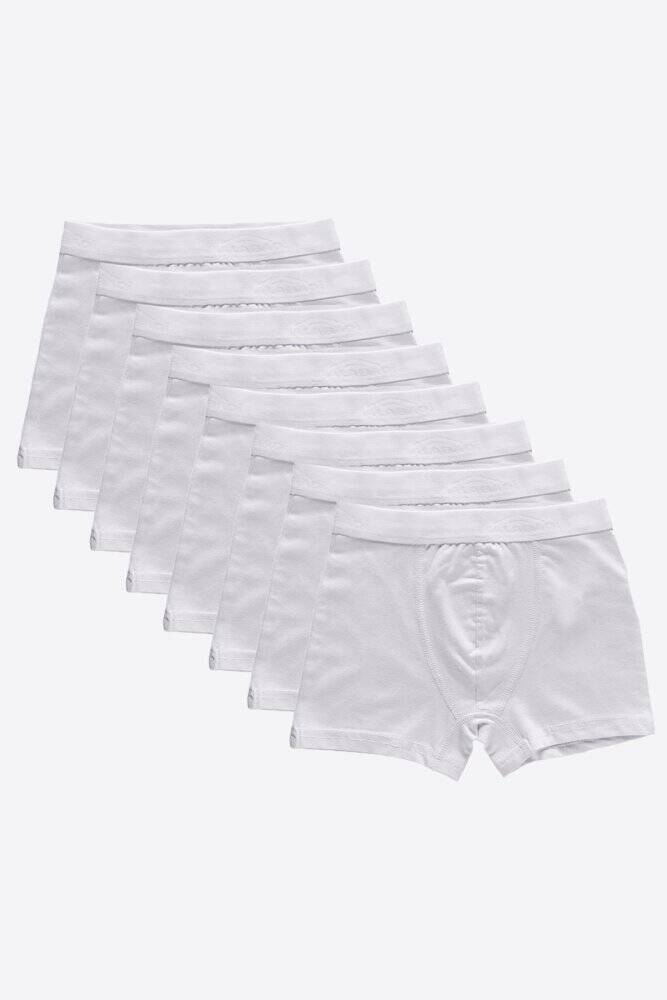Malabadi Erkek Çocuk Beyaz 8 Li Pamuk Elastan Boxer 8M208 - 1