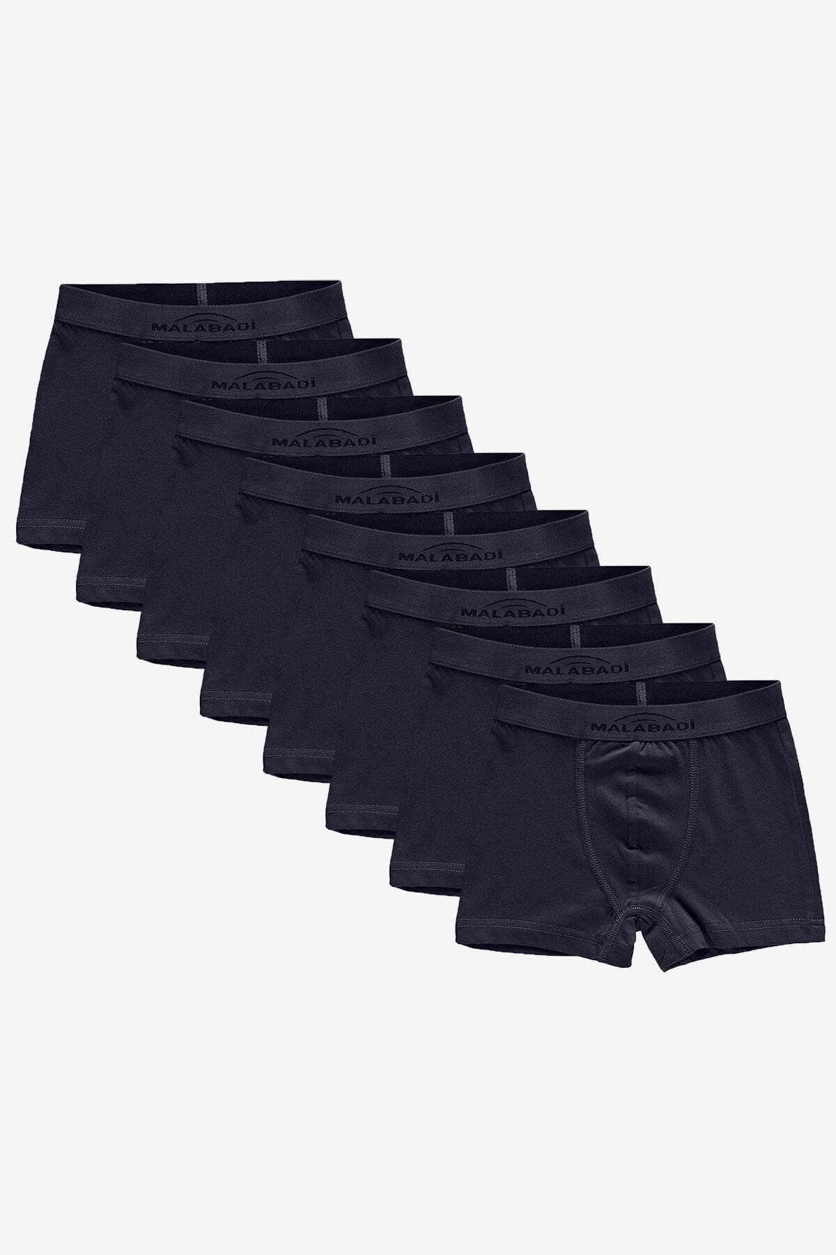 Malabadi Erkek Çocuk Füme 8 Li Pamuk Elastan Boxer 8M208 - 1