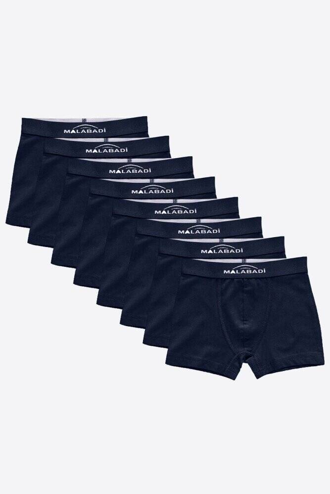 Malabadi Erkek Çocuk Lacivert 8 Li Pamuk Elastan Boxer 8M208 - 1