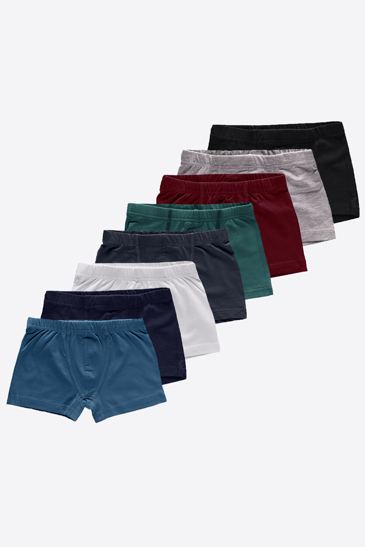 Malabadi Erkek Çocuk Renkli 8'li Pamuk Elastan Boxer 8M209 - 1