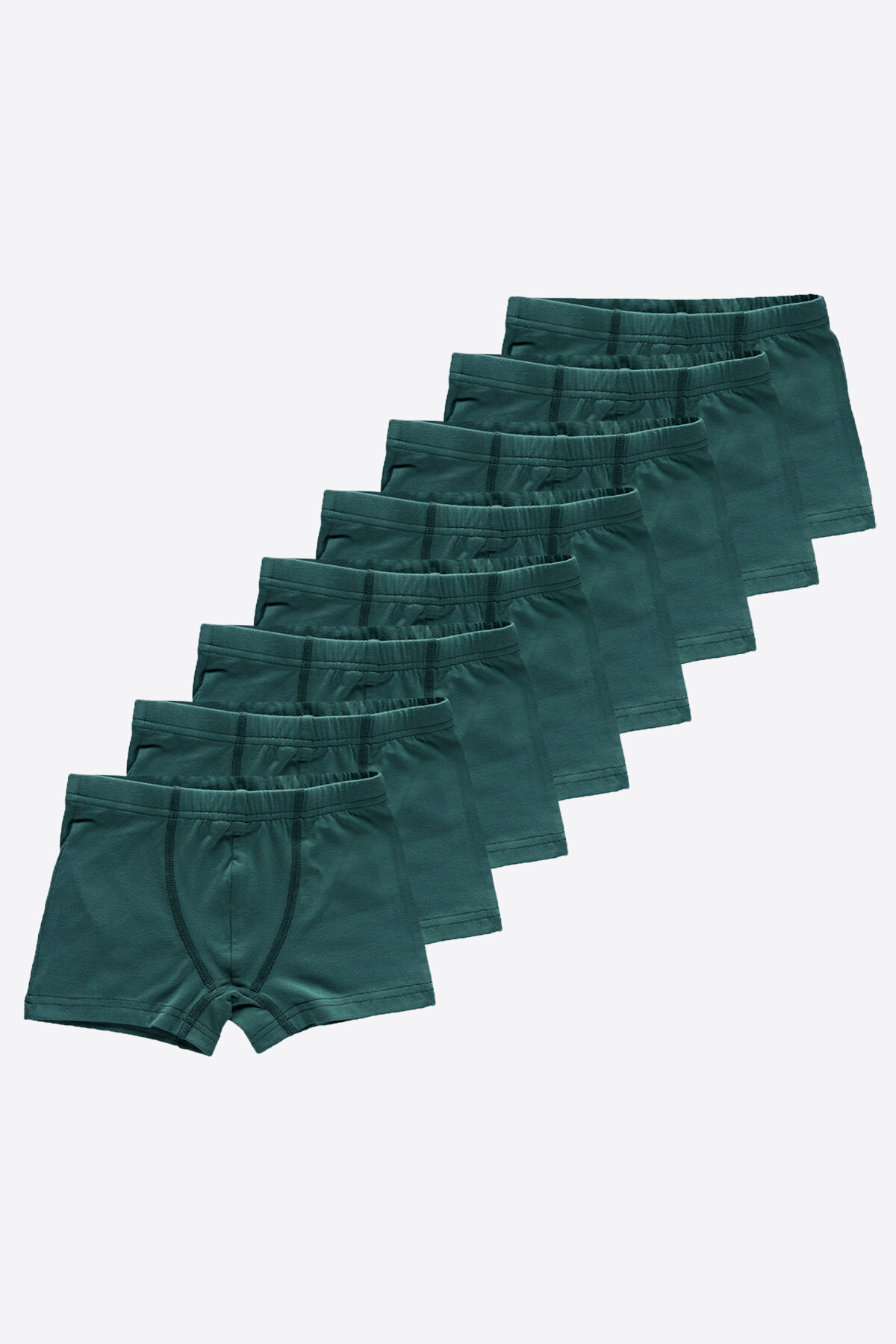 Malabadi Erkek Çocuk Yeşil 8'li Pamuk Elastan Boxer 8M209 - 1