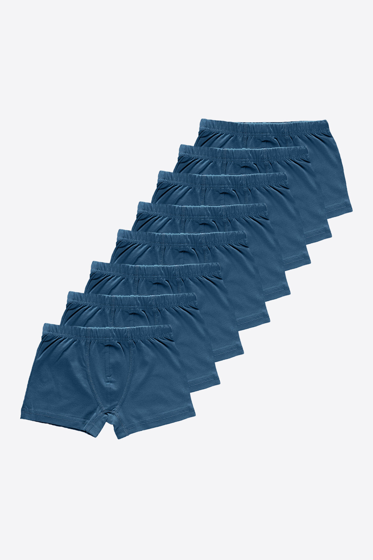 Malabadi Erkek Çocuk Mavi 8'li Pamuk Elastan Boxer 8M209 - 1