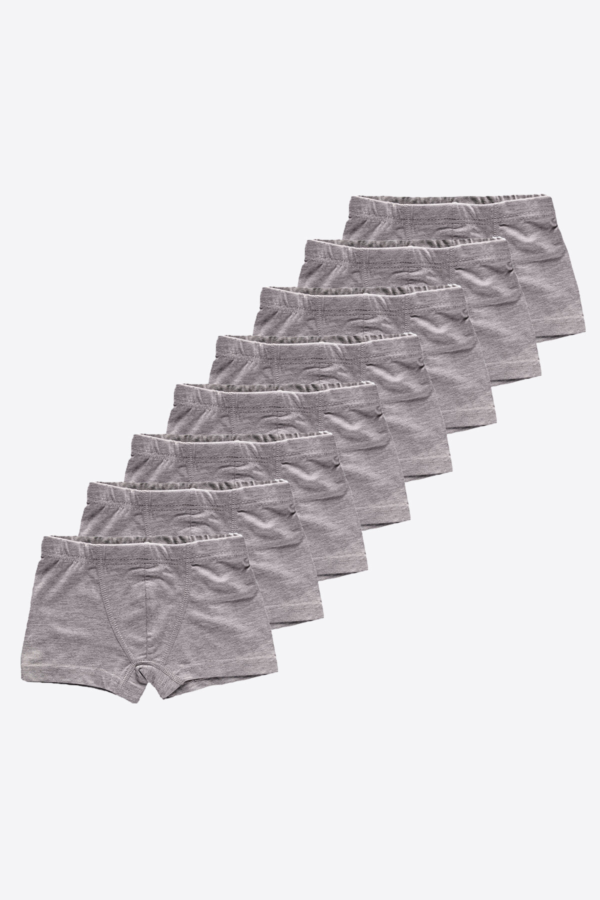 Malabadi Erkek Çocuk Gri 8'li Pamuk Elastan Boxer 8M209 - 1