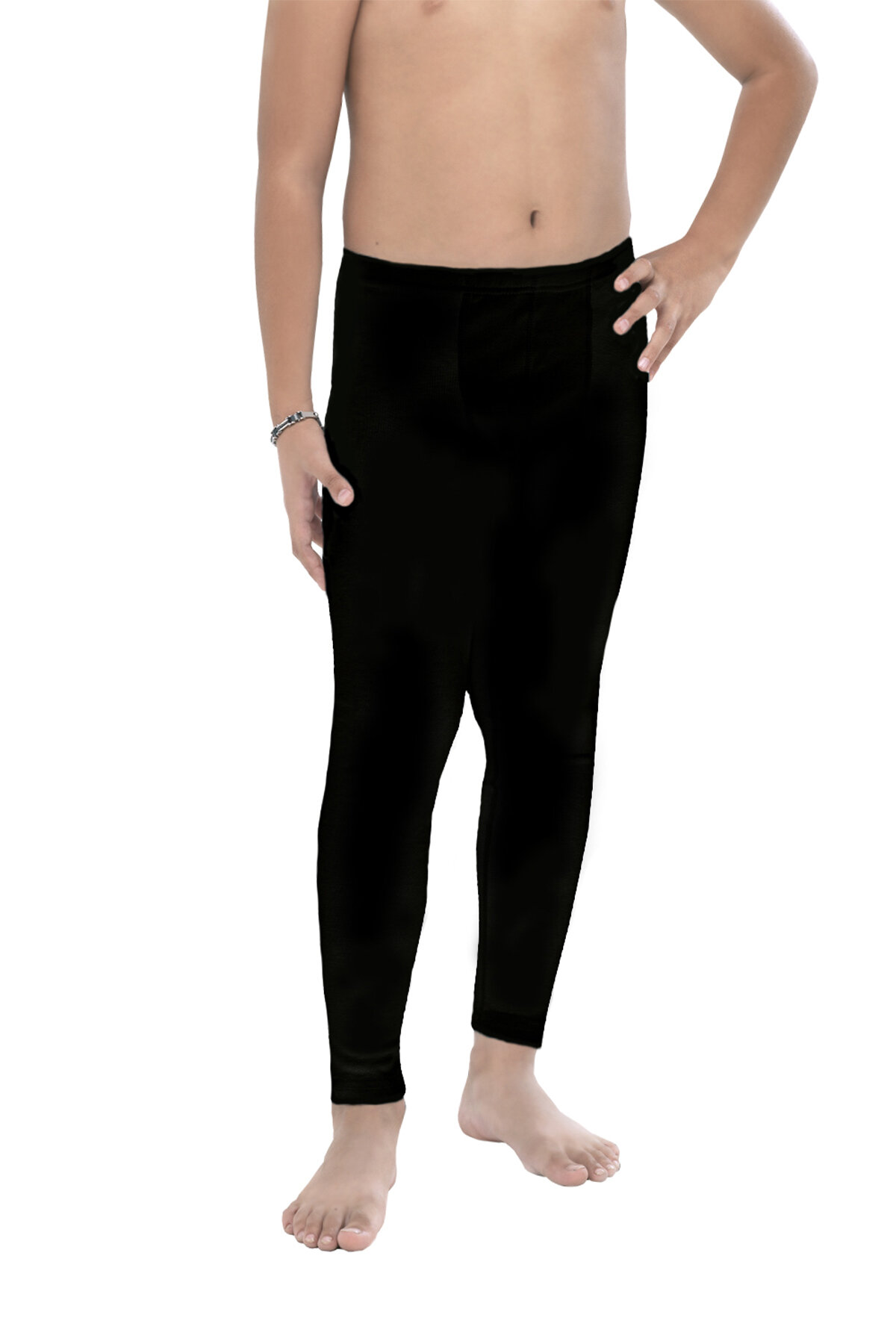 Malabadi Erkek Çocuk Siyah Ekonomik Termal Tayt 360 - 1