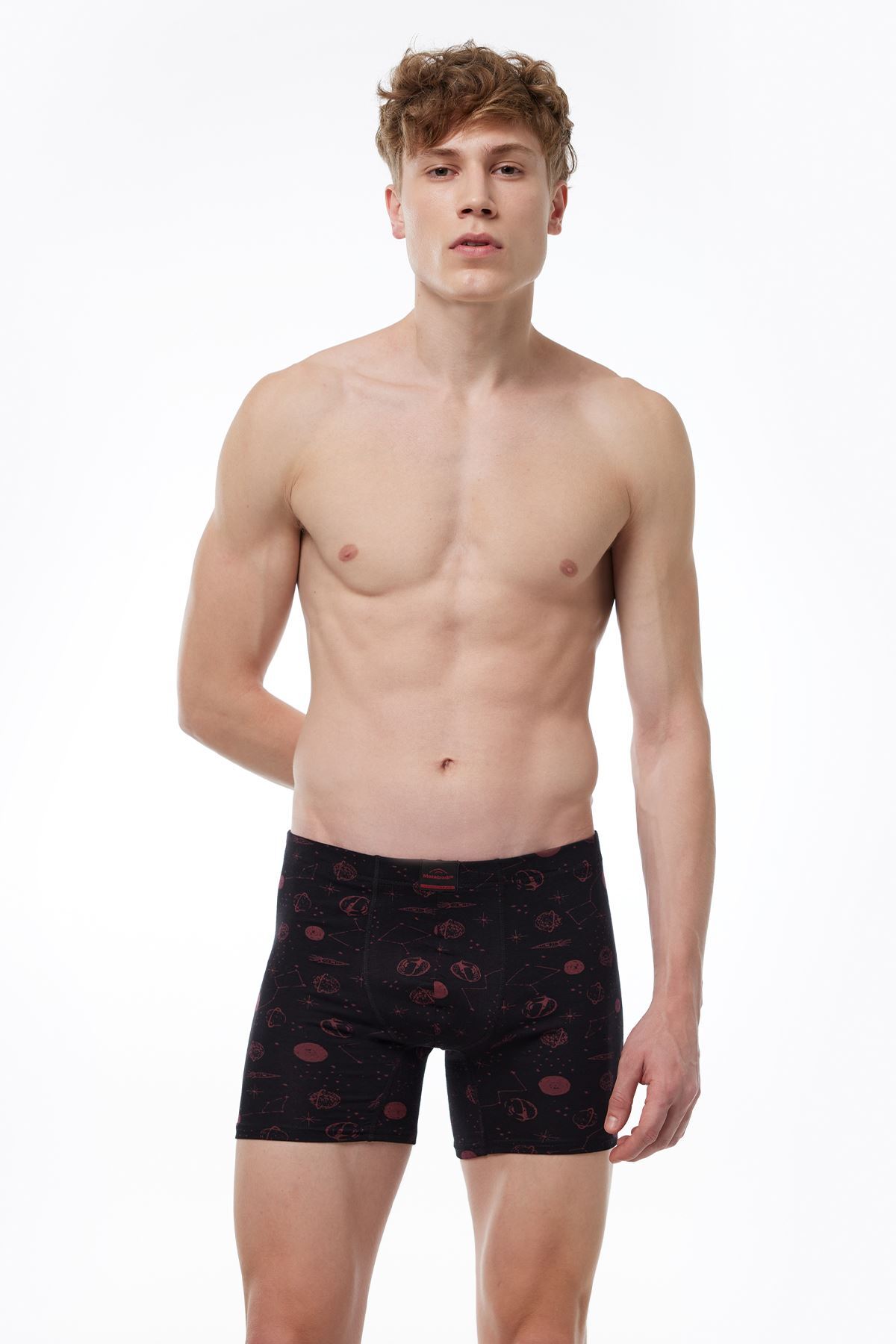 Malabadi Erkek Desenli 4 lü Premium Collection Modal Uzun Boxer 4M250 - 2