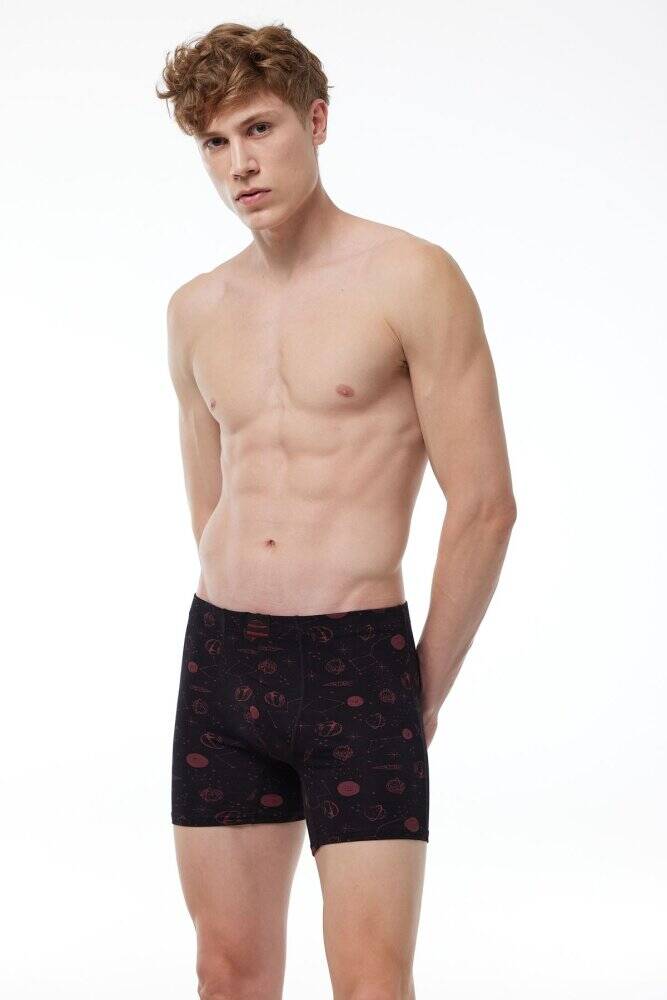 Malabadi Erkek Desenli 8 li Premium Collection Modal Uzun Boxer 8M250 - 2