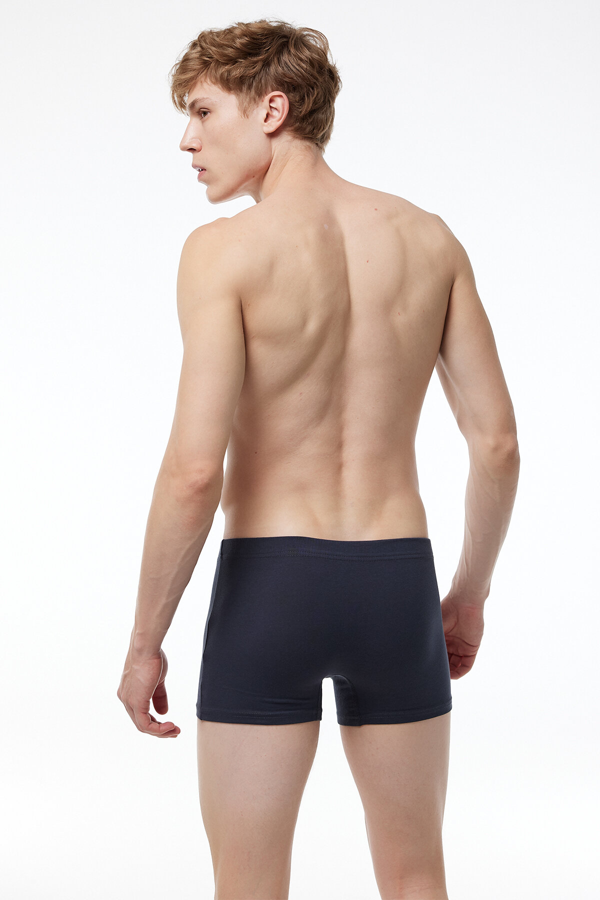 Malabadi Erkek 3'lü Lacivert Gri Füme Premium Collection Modal Boxer 3M251 - 7