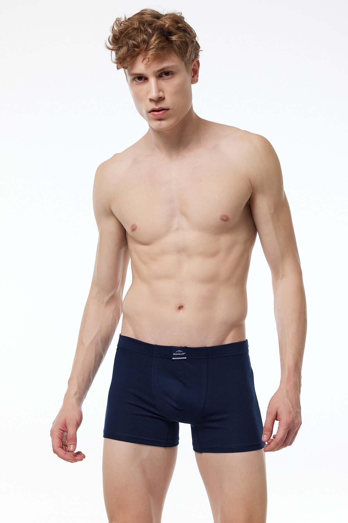 Malabadi Erkek 3'lü Lacivert Gri Füme Premium Collection Modal Boxer 3M251 - 2