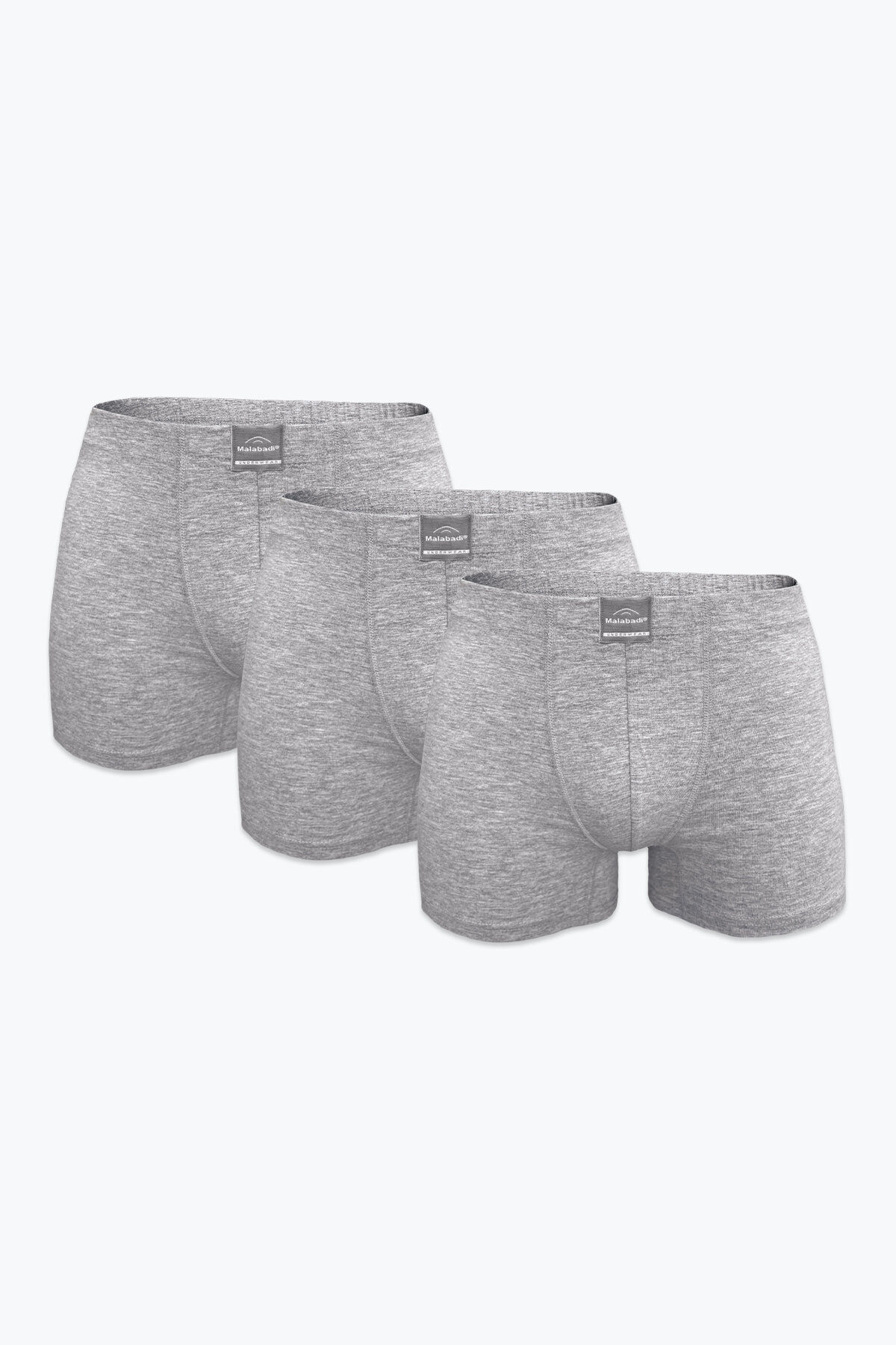 Malabadi Erkek 3'lü Gri Premium Collection Modal Boxer 3M251 