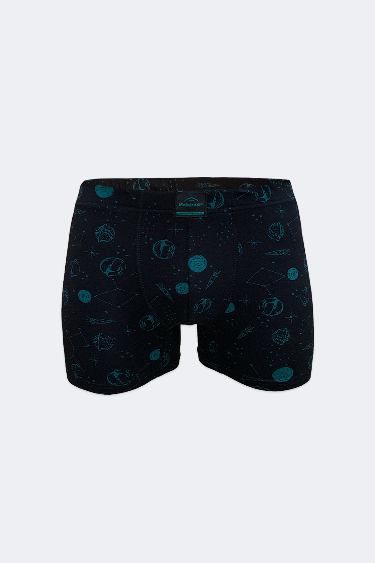 Malabadi Erkek 6'lı Siyah Desenli Premium Collection Modal Boxer 6M251 - 6