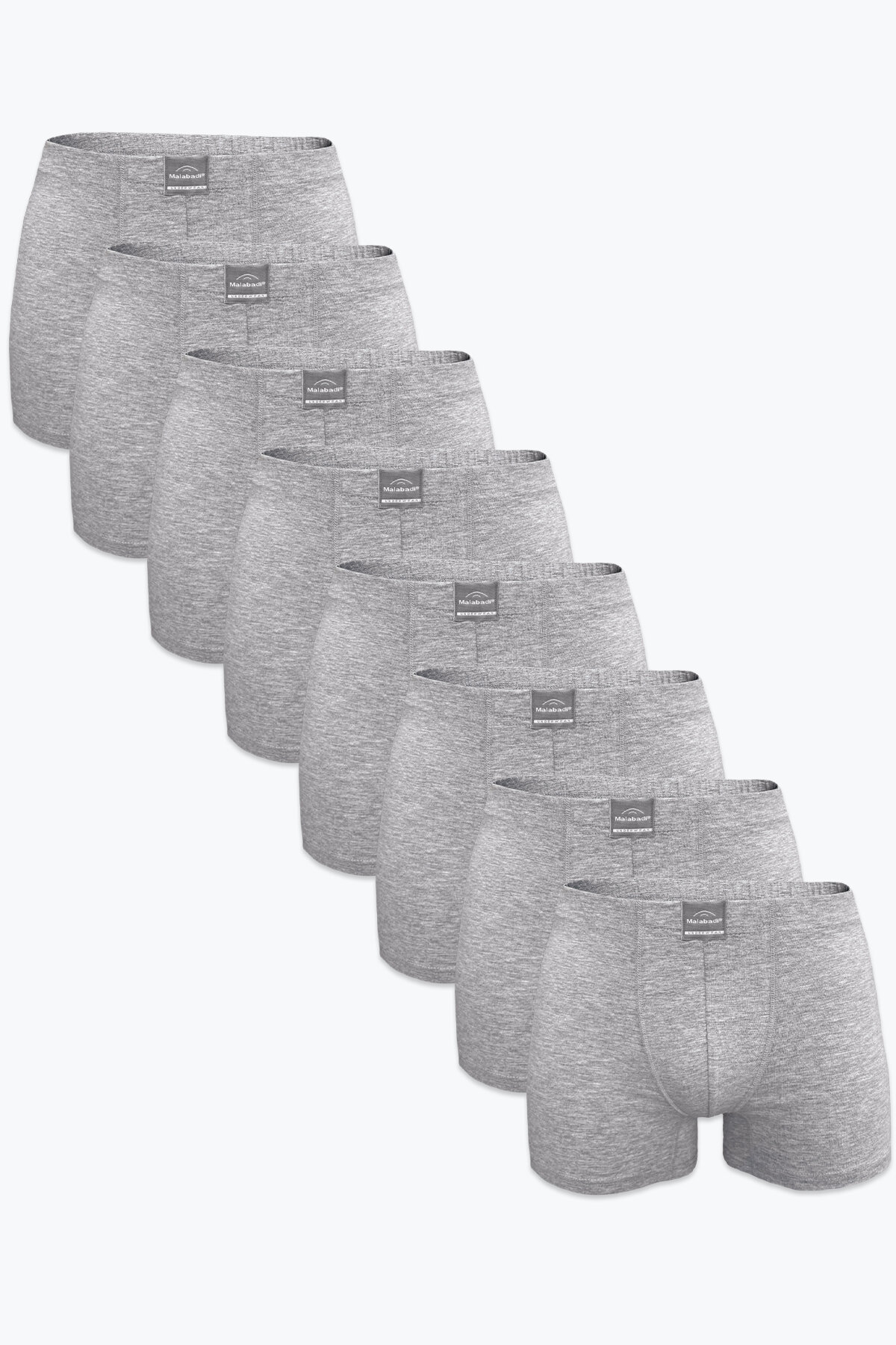 Malabadi Erkek 8'li Gri Premium Collection Modal Boxer 8M251 