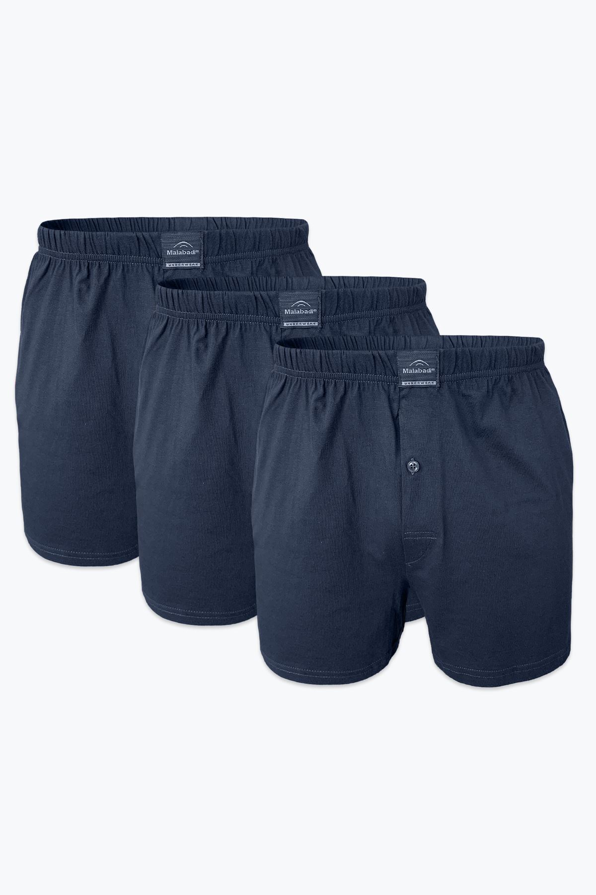 Malabadi Erkek Füme 3 lü Geniş Kalıp %100 Pamuk Boxer 3M024 - 1