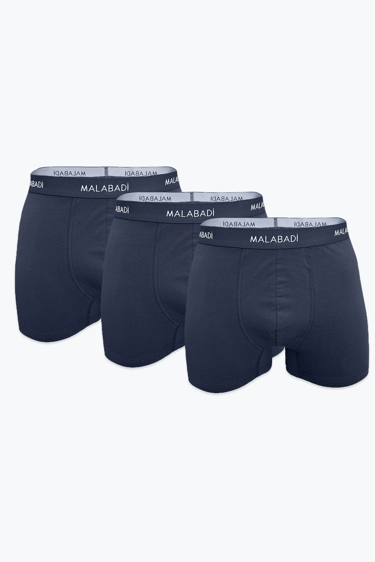 Malabadi Erkek Füme 3 Lü Pamuk Elastan Boxer 3M075 