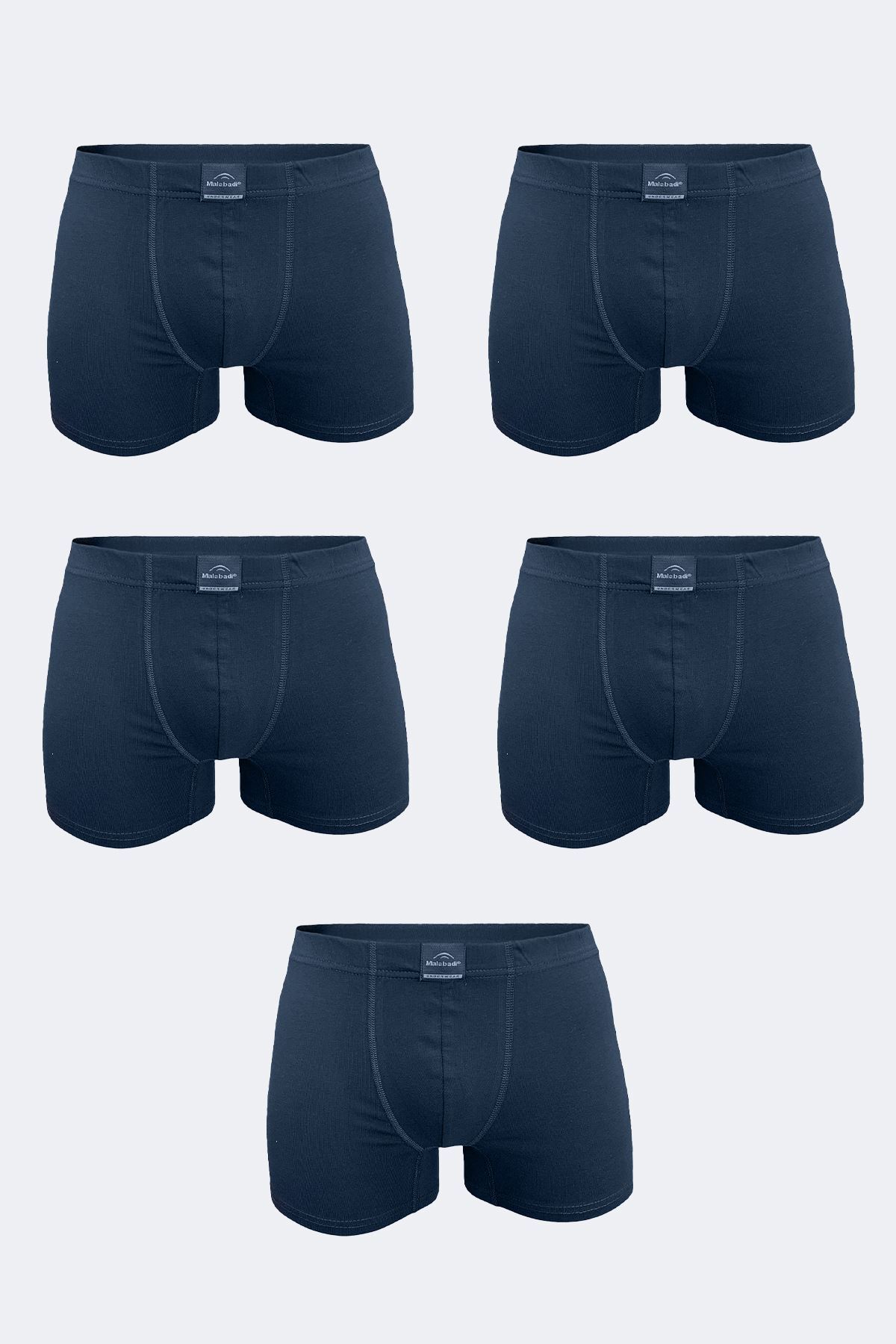 Malabadi Erkek Füme 5 Li Pamuk Elastan Boxer 5M074 - 1