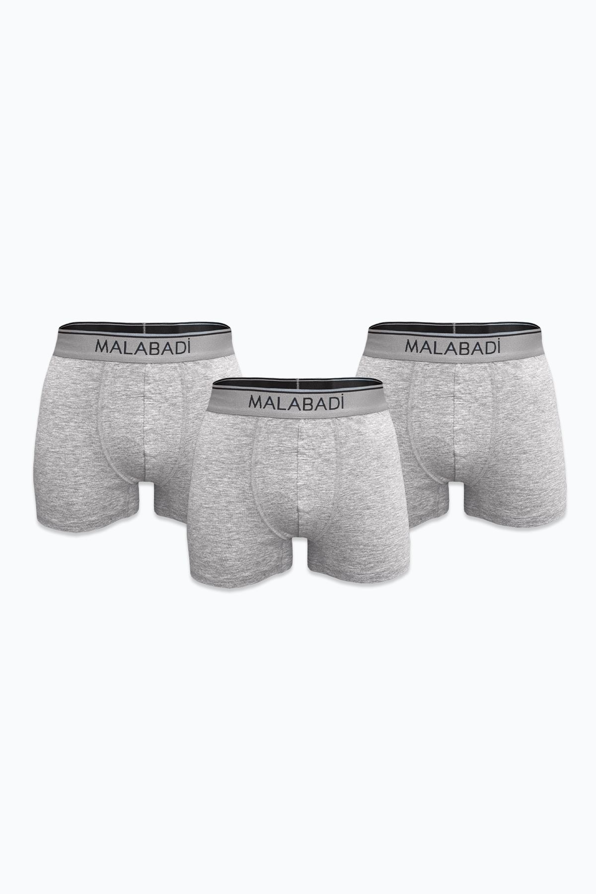 Malabadi Erkek Gri 3 lü Premium Collection Modal Boxer 3M252 - 1