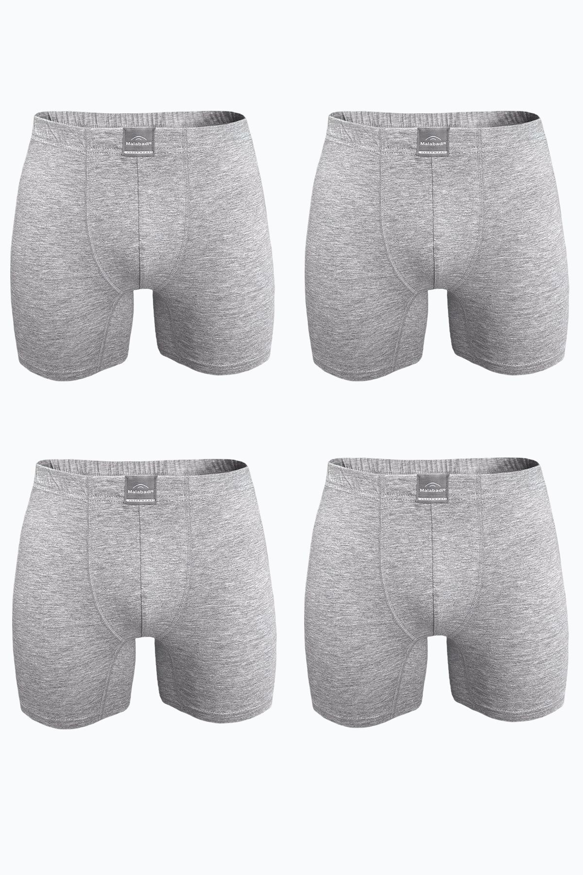 Malabadi Erkek Gri 4 lü Premium Collection Modal Uzun Boxer 4M250 