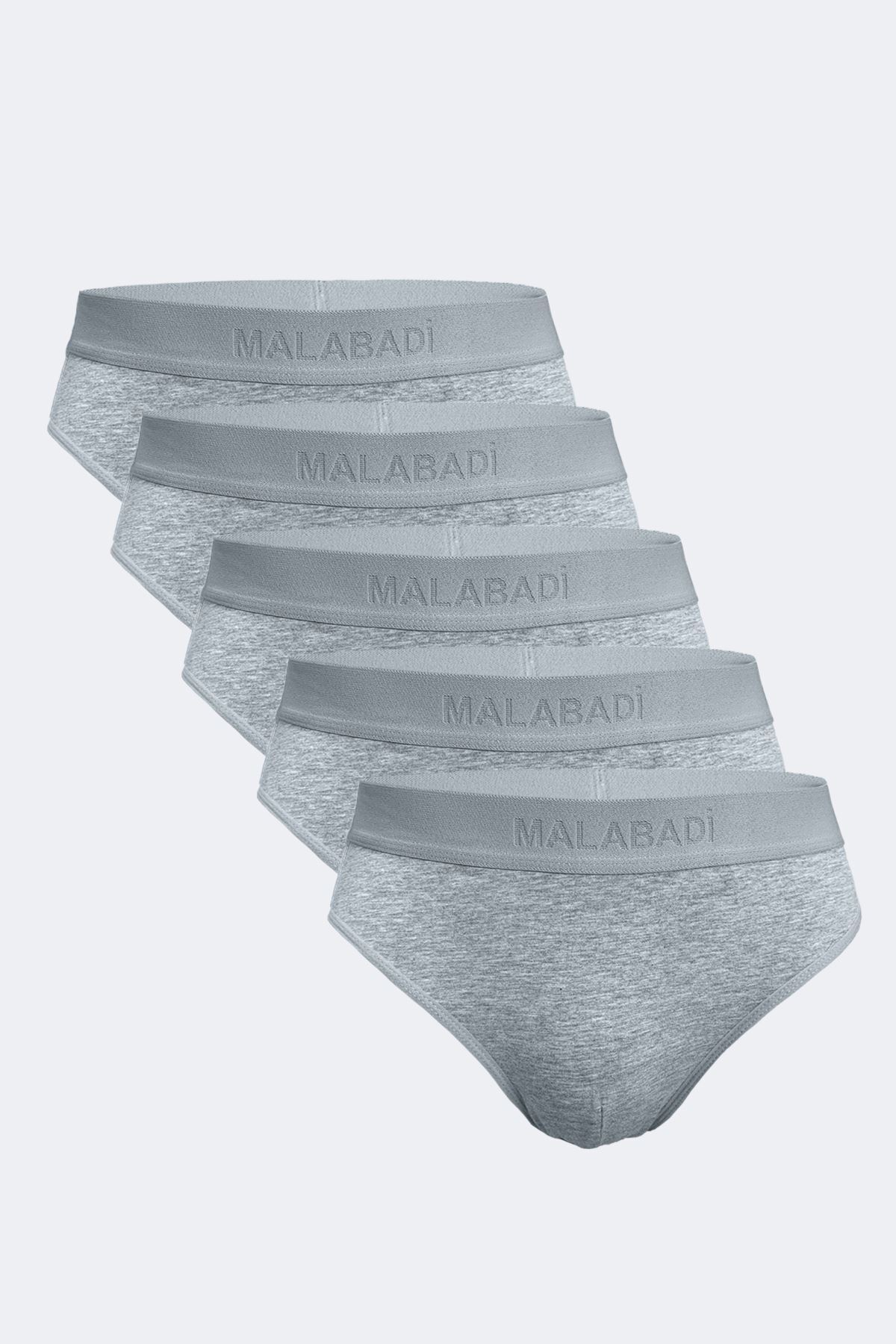 Malabadi Erkek Gri 5 li Paket Modal Slip Külot 5M080 - 1