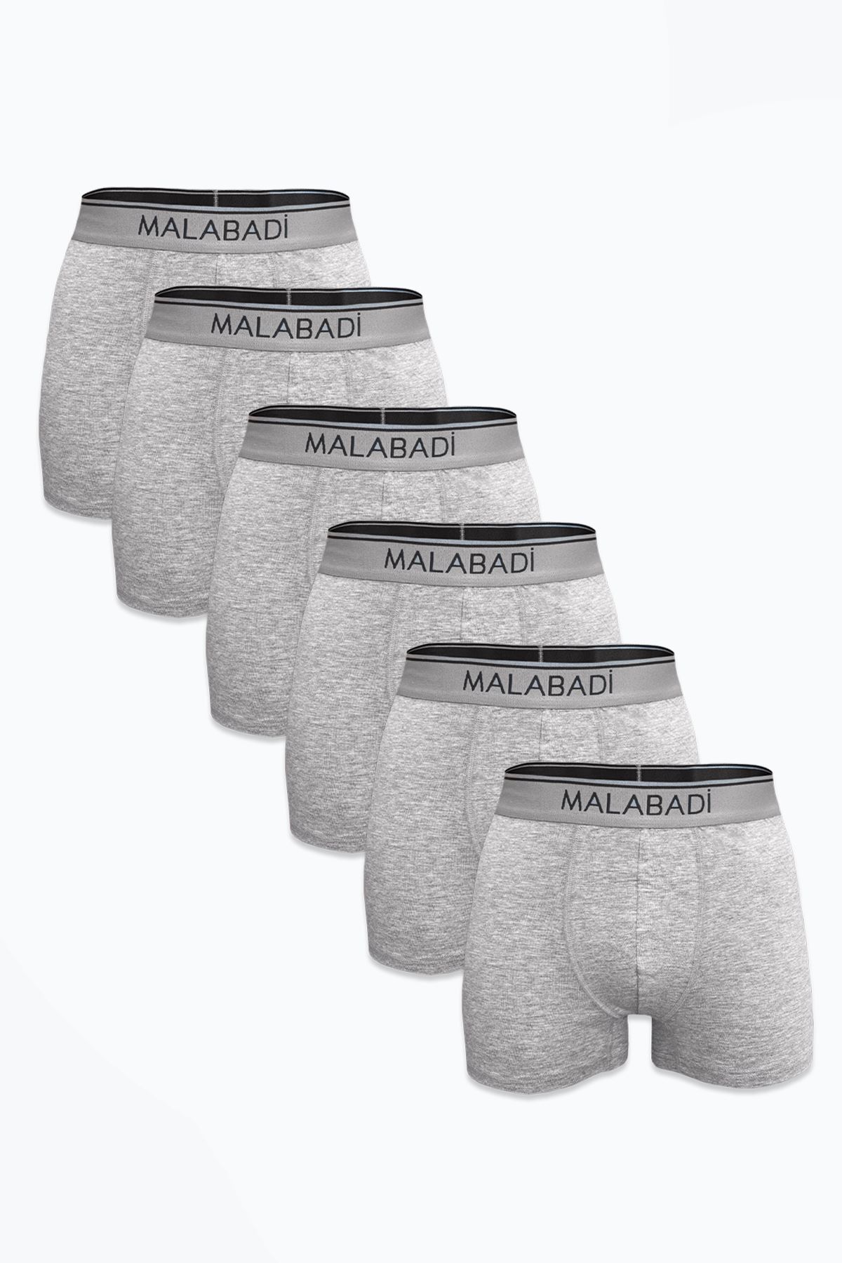 Malabadi Erkek Gri 6 lı Premium Collection Modal Boxer 6M252 