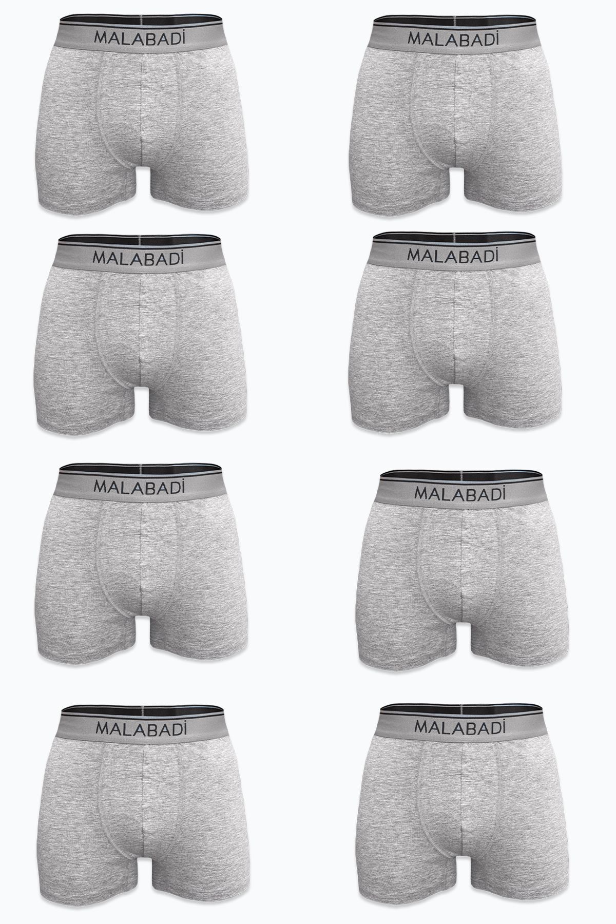 Malabadi Erkek Gri 8 li Premium Collection Modal Boxer 8M252 
