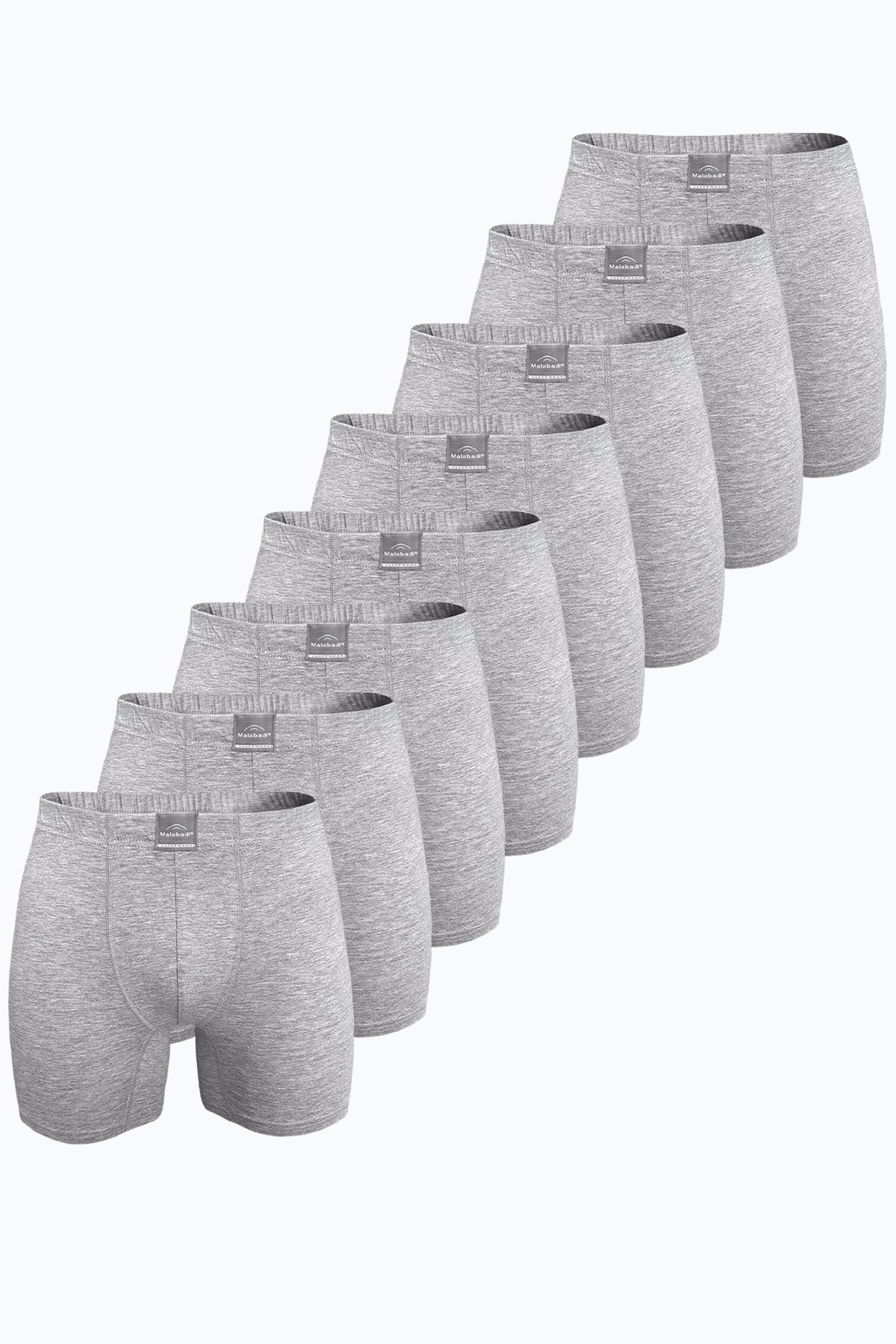 Malabadi Erkek Gri 8 li Premium Collection Modal Uzun Boxer 8M250 - 1