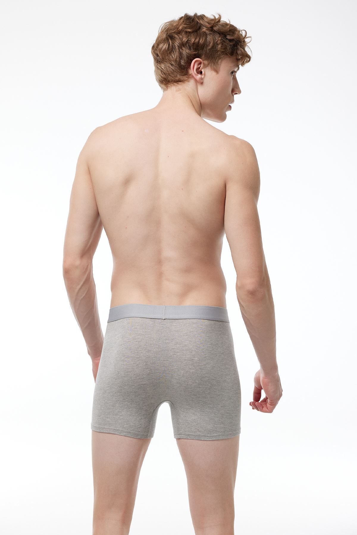 Malabadi Erkek Gri Biyeli Modal Boxer 017 - 2