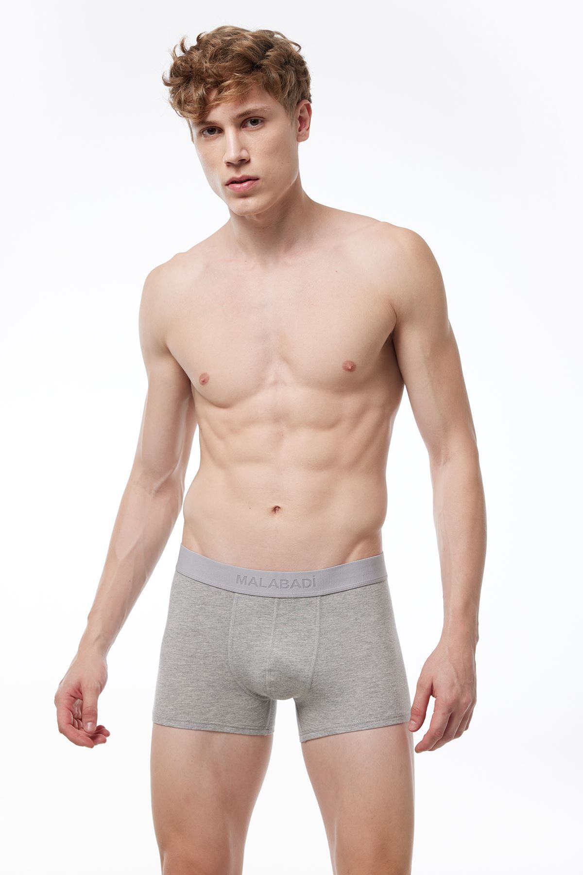 Malabadi Erkek Gri Modal Kısa Boxer 011 