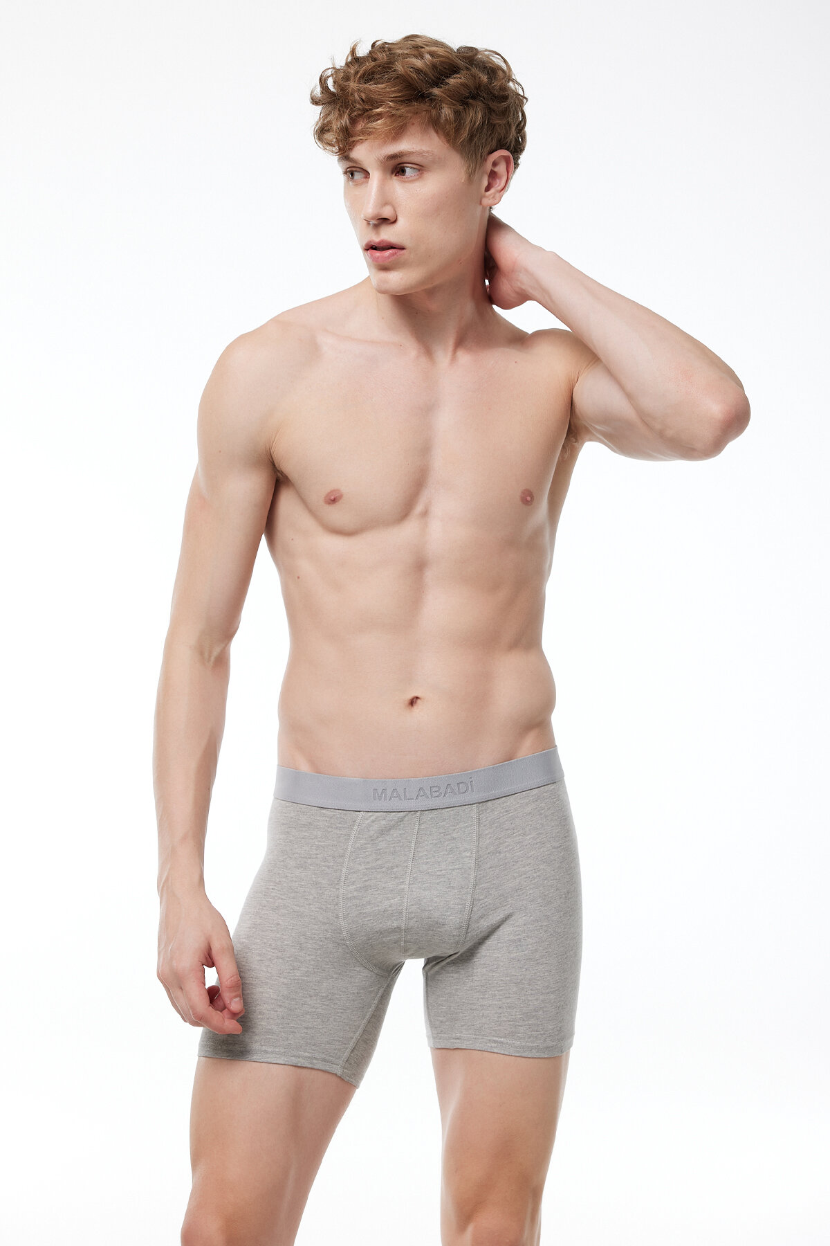 Malabadi Erkek Gri Modal Uzun Boxer 010 - 2