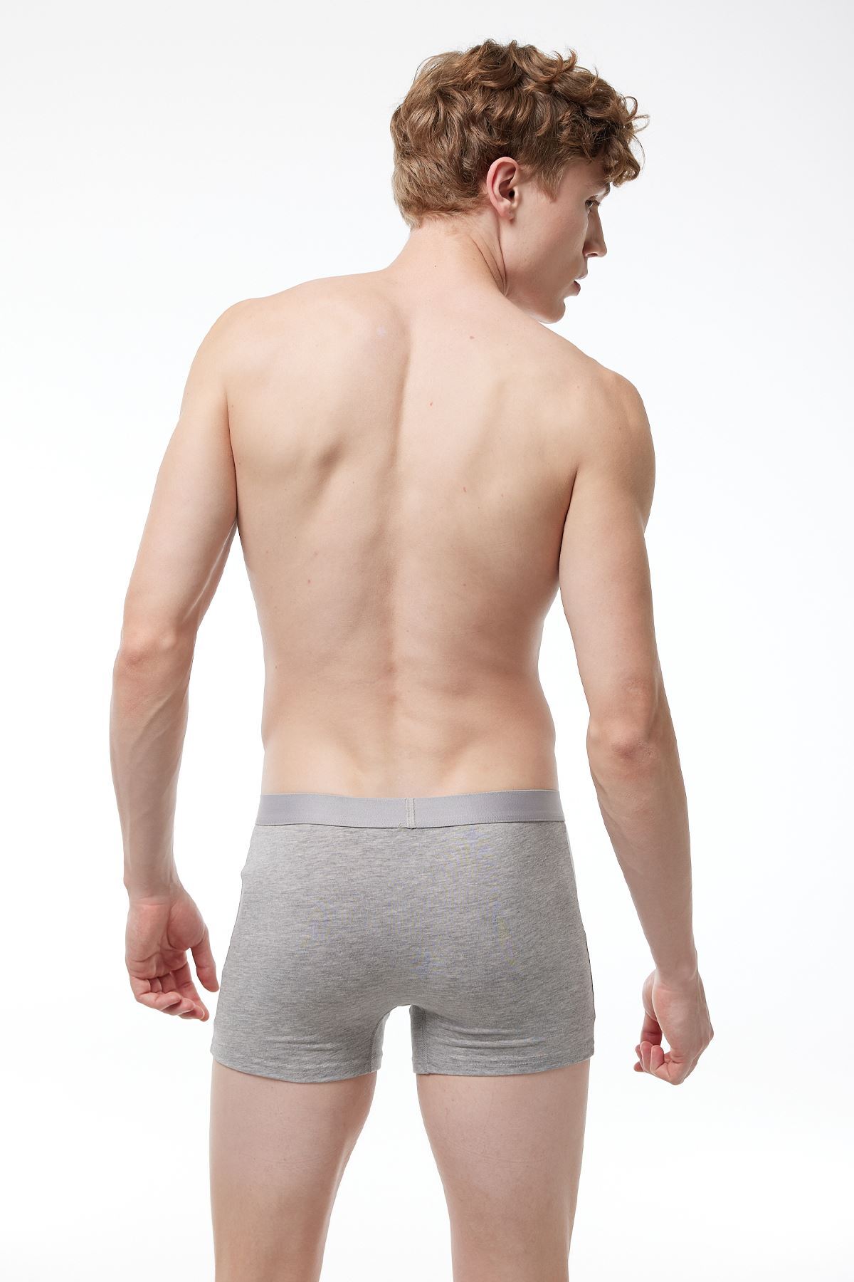 Malabadi Erkek Gri Pamuk Elastan Boxer 075 - 2