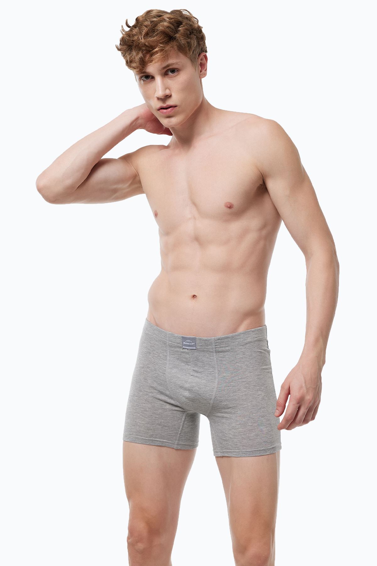 Malabadi Erkek Gri Premium Collection Modal Uzun Boxer 250 - 2