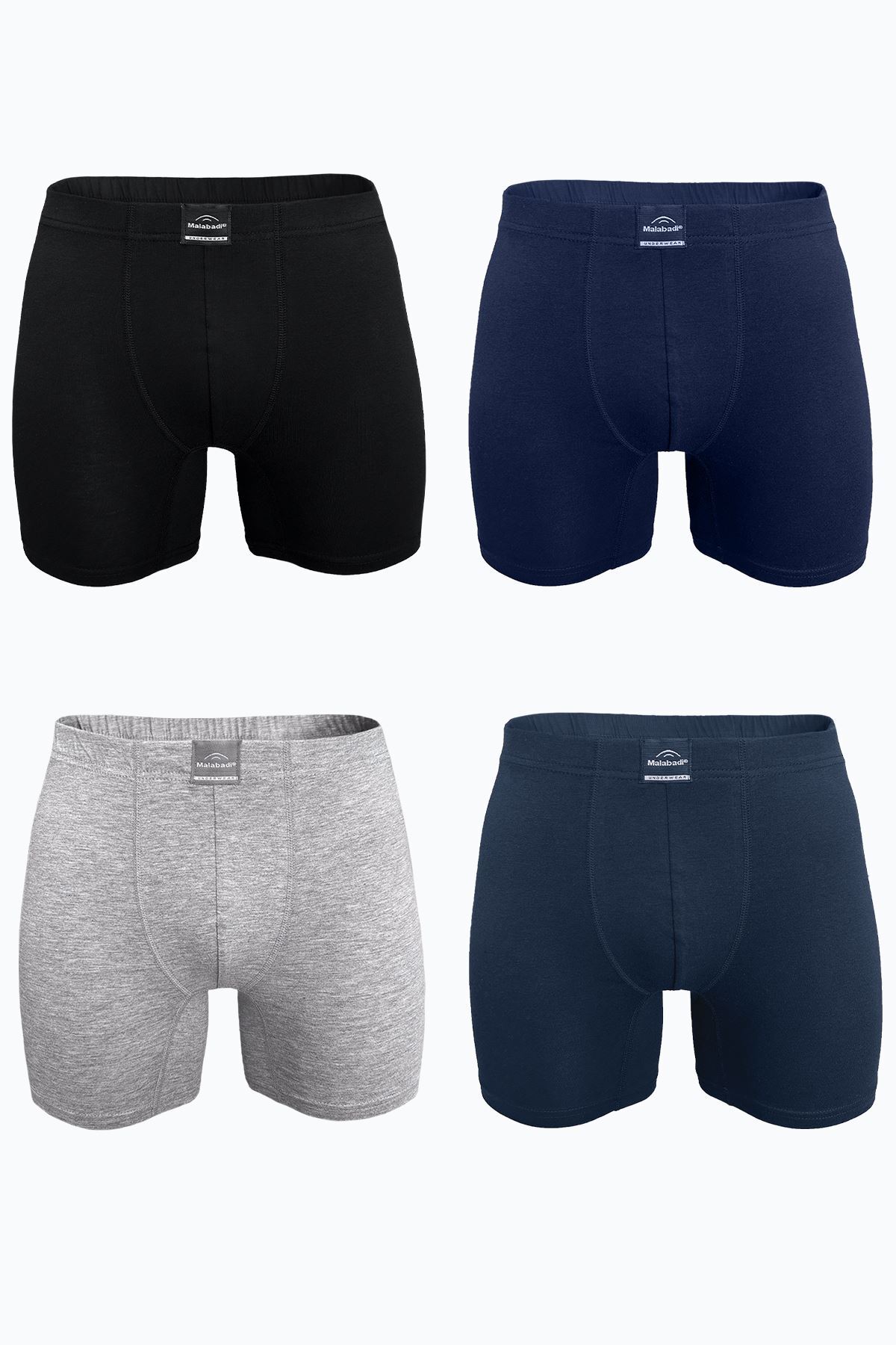 Malabadi Erkek Karışık Renk 4 lü Premium Collection Modal Uzun Boxer 4M250 - Malabadi