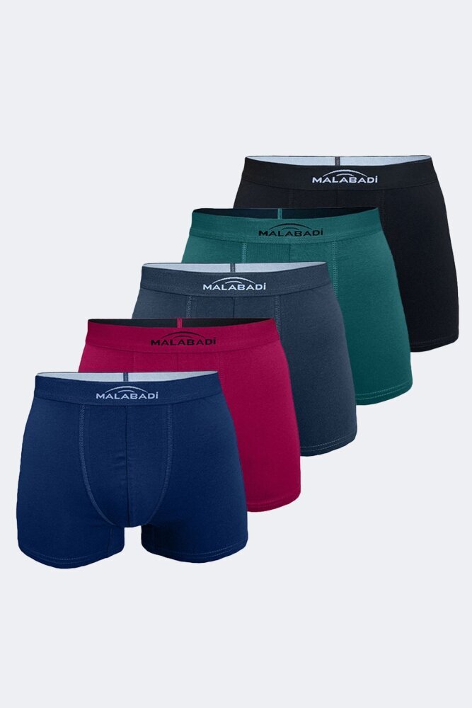 Malabadi Erkek Karışık Renk 5 Li Pamuk Elastan Boxer 5M075 