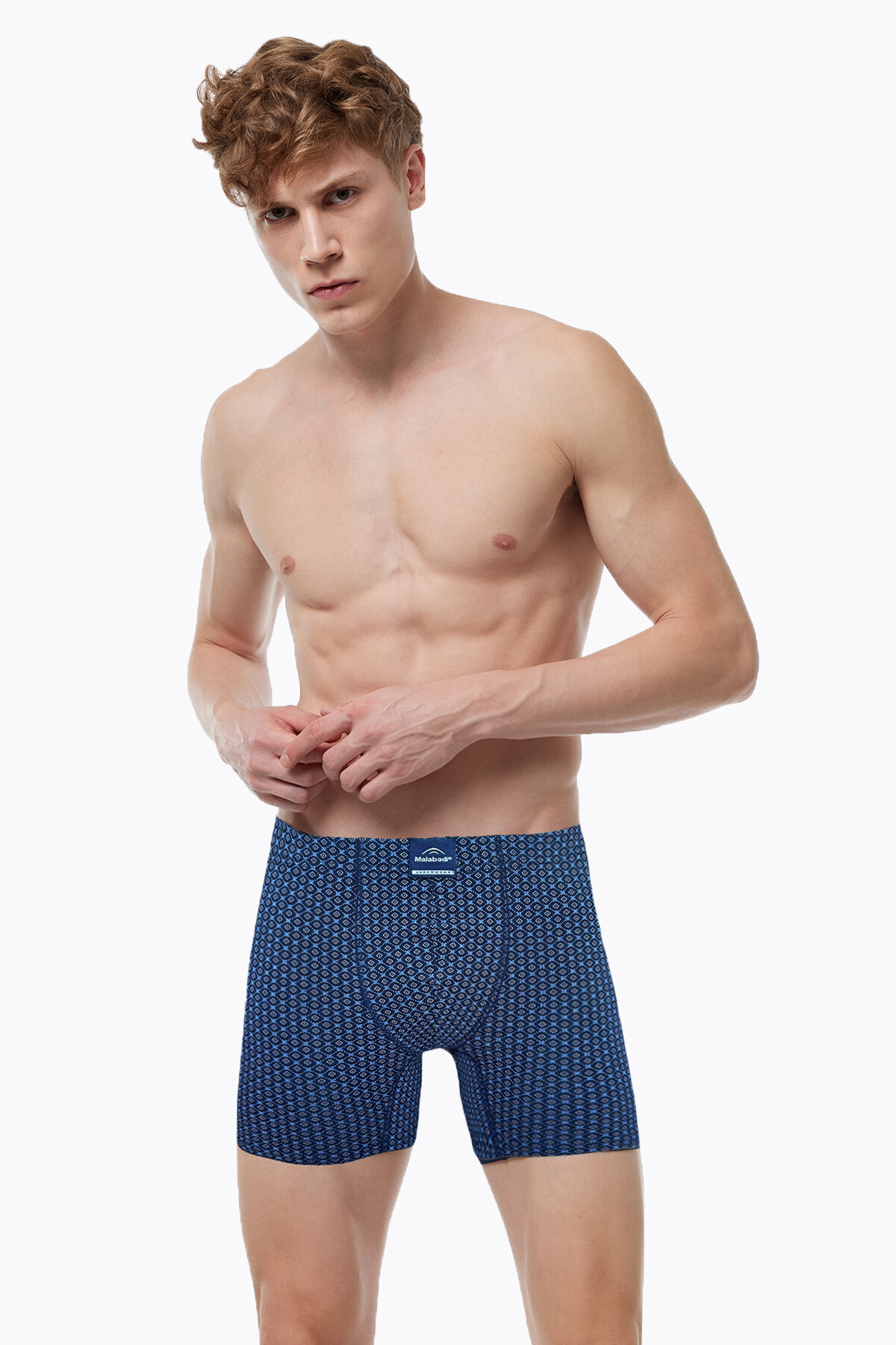 Malabadi Erkek Karışık Renk 6 Lı Pamuk Elastan Uzun Boxer 6M073 - 7