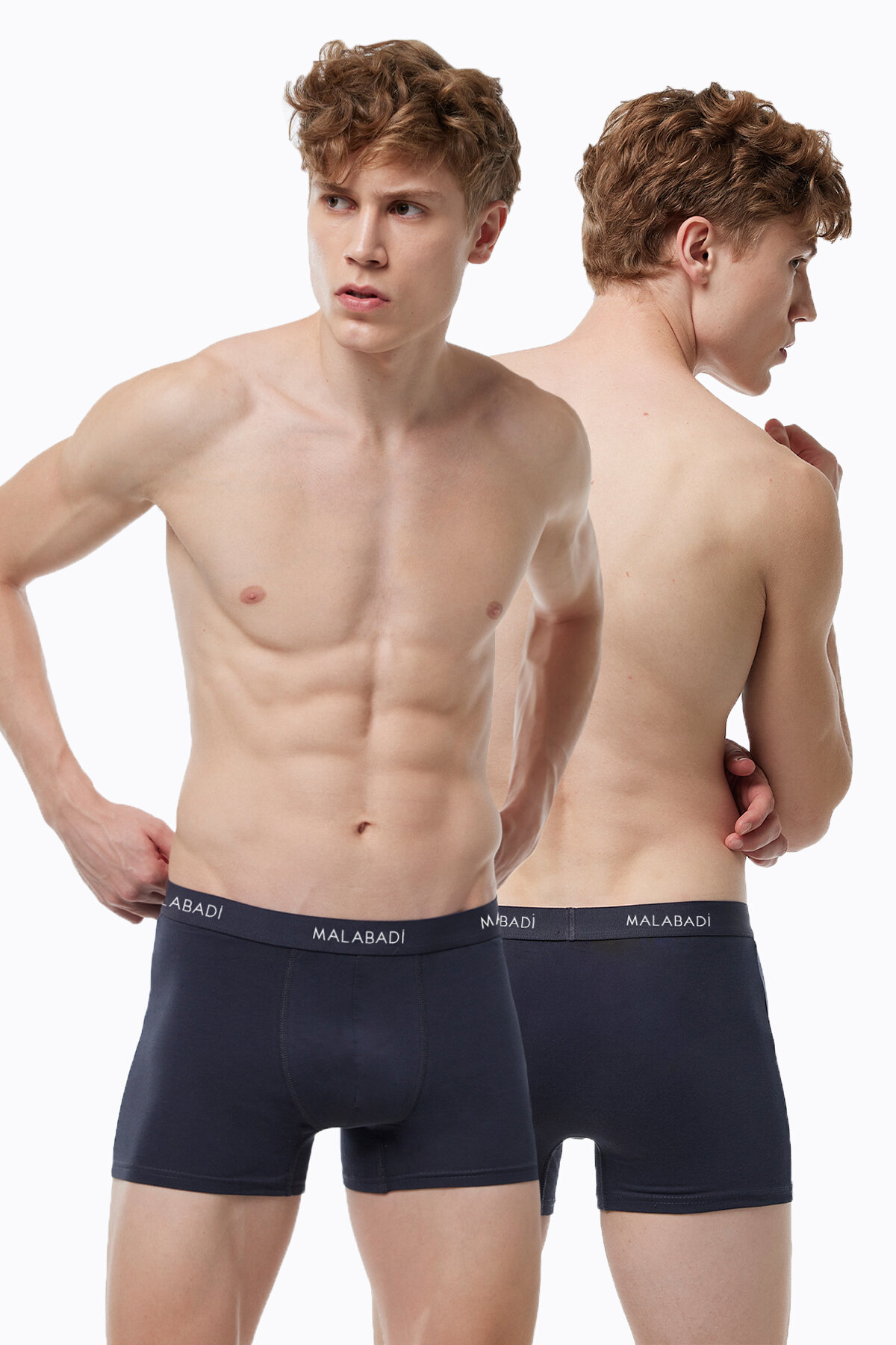 Malabadi Erkek Füme 2'li Pamuk Elastan Boxer 075 