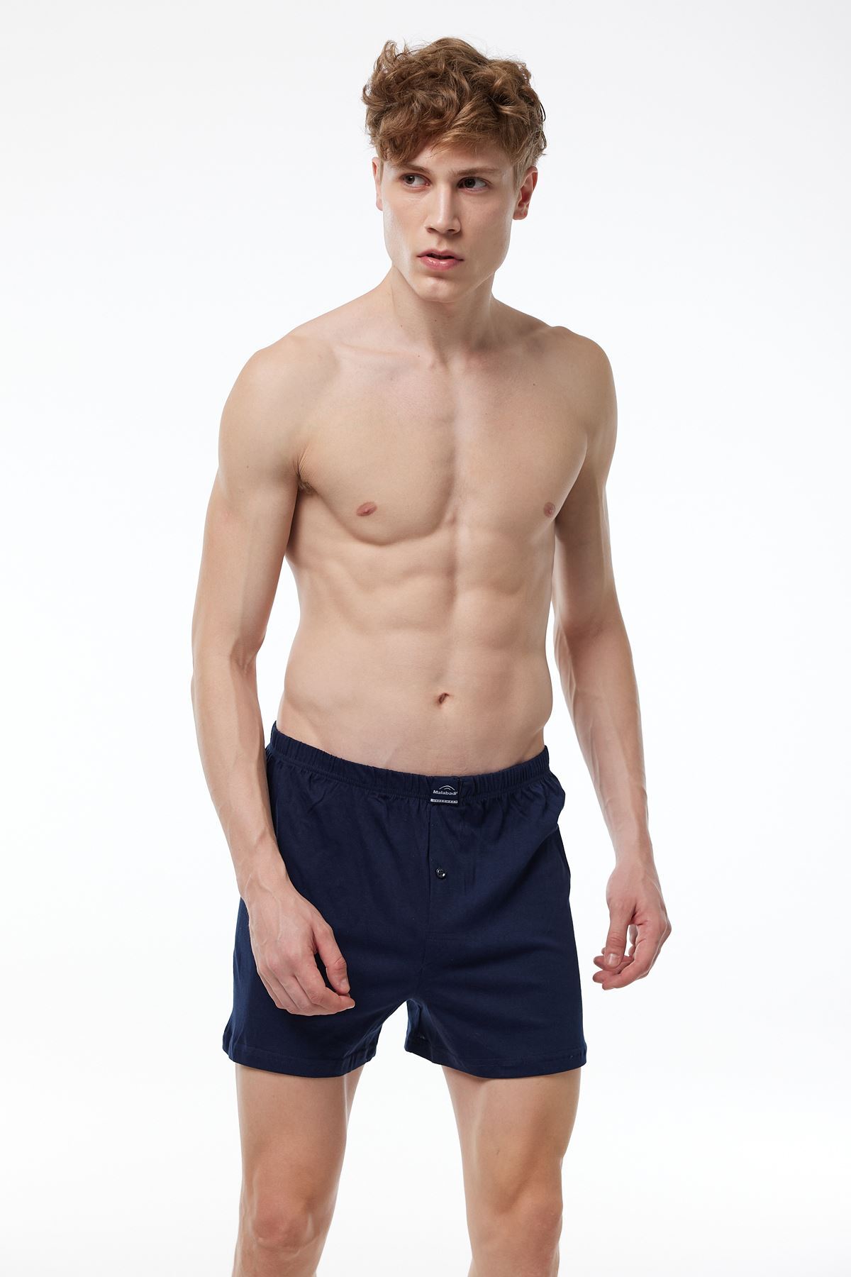 Malabadi Erkek Lacivert 3 Lü Geniş Kalıp %100 Pamuk Boxer 3M024 - 2