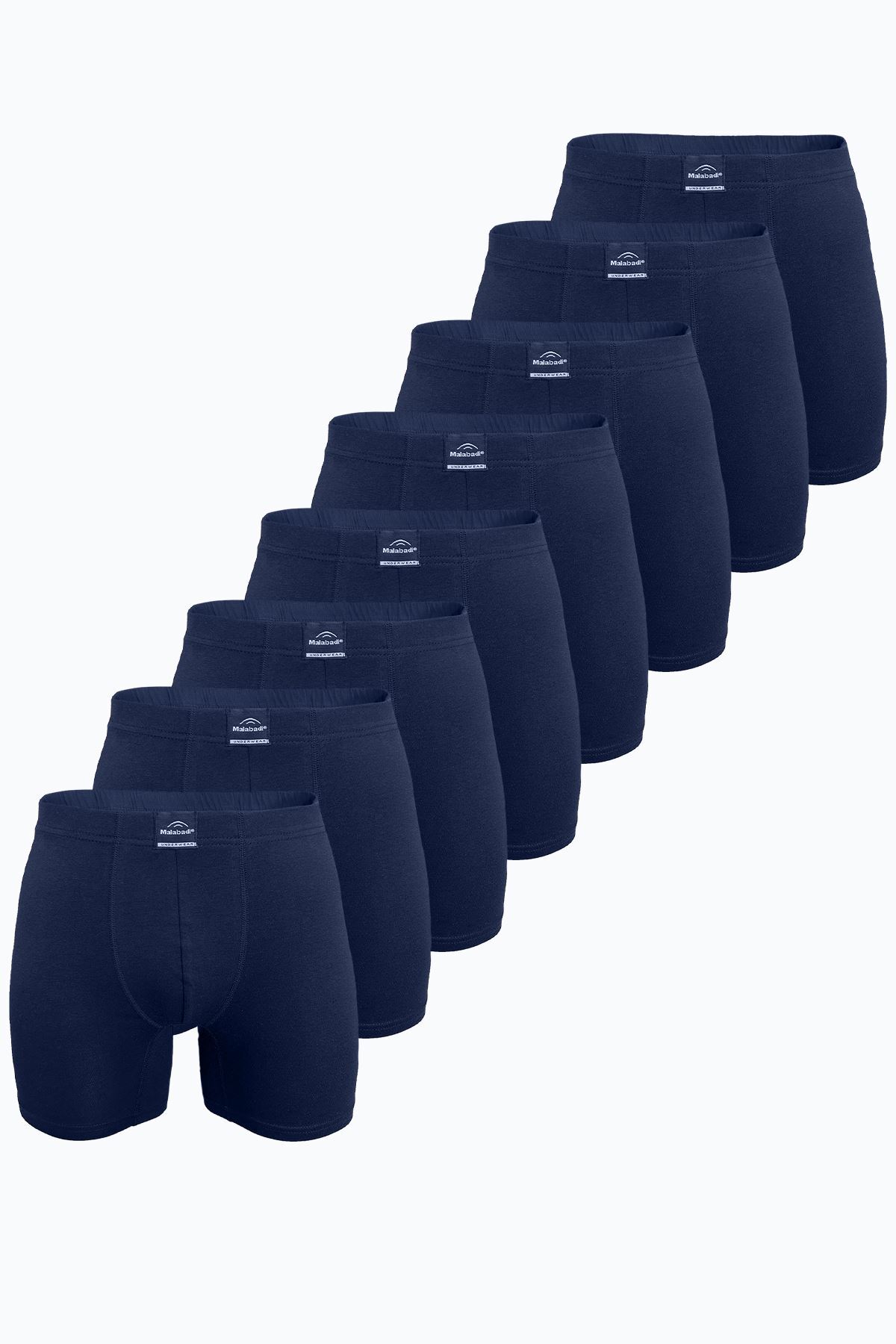 Malabadi Erkek Lacivert 8 li Premium Collection Modal Uzun Boxer 8M250 