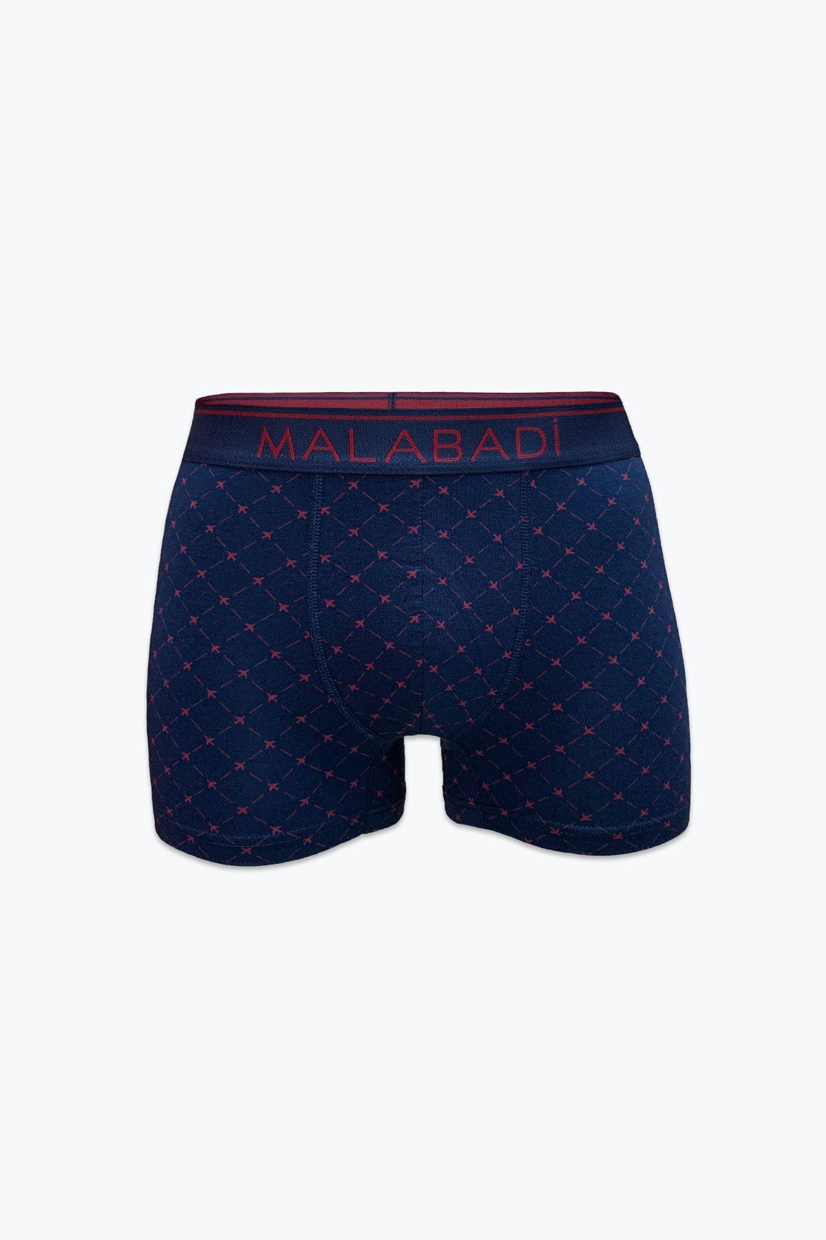 Malabadi Erkek Lacivert Desenli 6 lı Premium Collection Modal Boxer 6M252 - 2