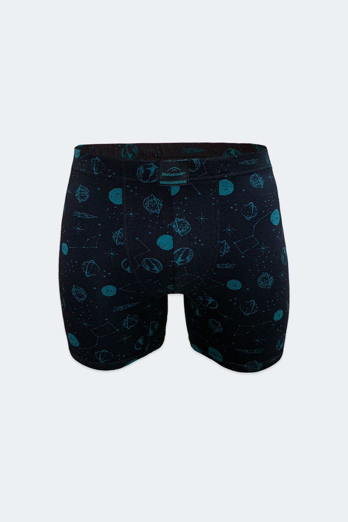 Malabadi Erkek Lacivert Siyah Desenli 6 lı Premium Collection Modal Uzun Boxer 6M250 - 6