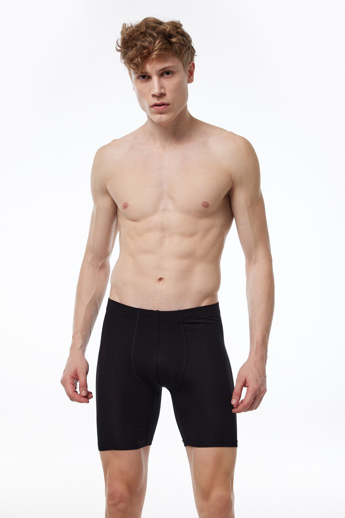 Malabadi Erkek Siyah 3 Lü Paket Modal Uzun Paçalı Boxer 3M018 - 2